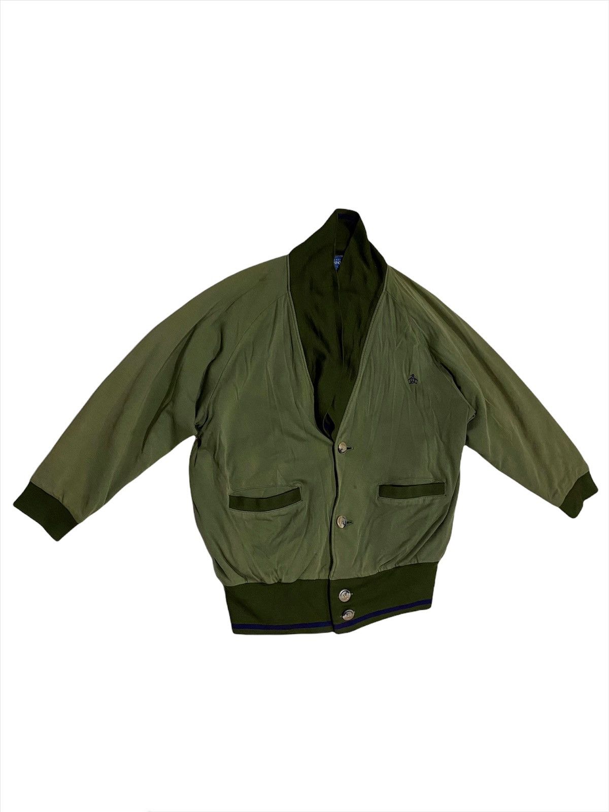 Designer × Vintage Batwing Cardigan Munsing Wear Button Oversized Size US L / EU 52-54 / 3 - 2 Thumbnail
