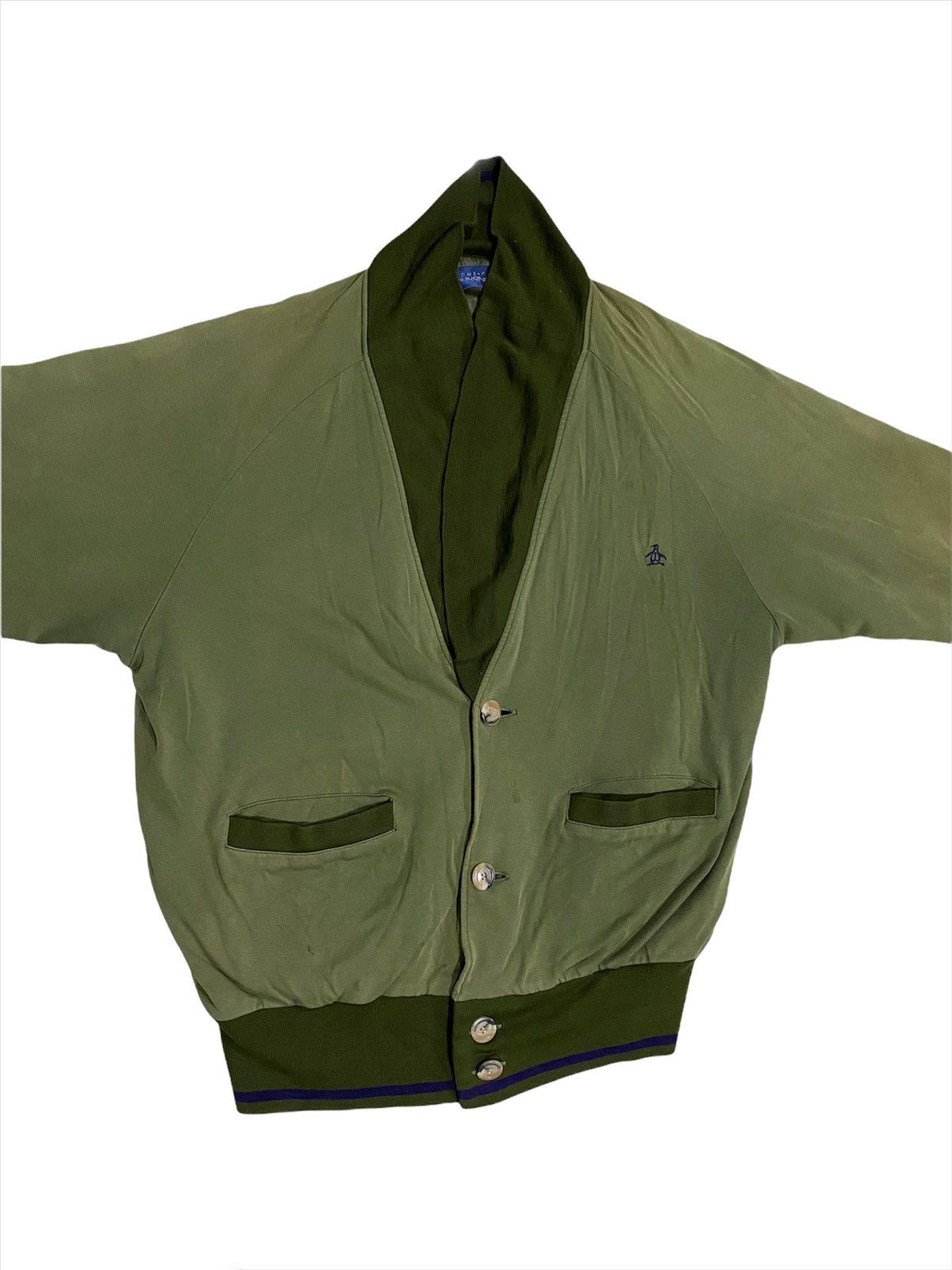 Designer × Vintage Batwing Cardigan Munsing Wear Button Oversized Size US L / EU 52-54 / 3 - 3 Thumbnail
