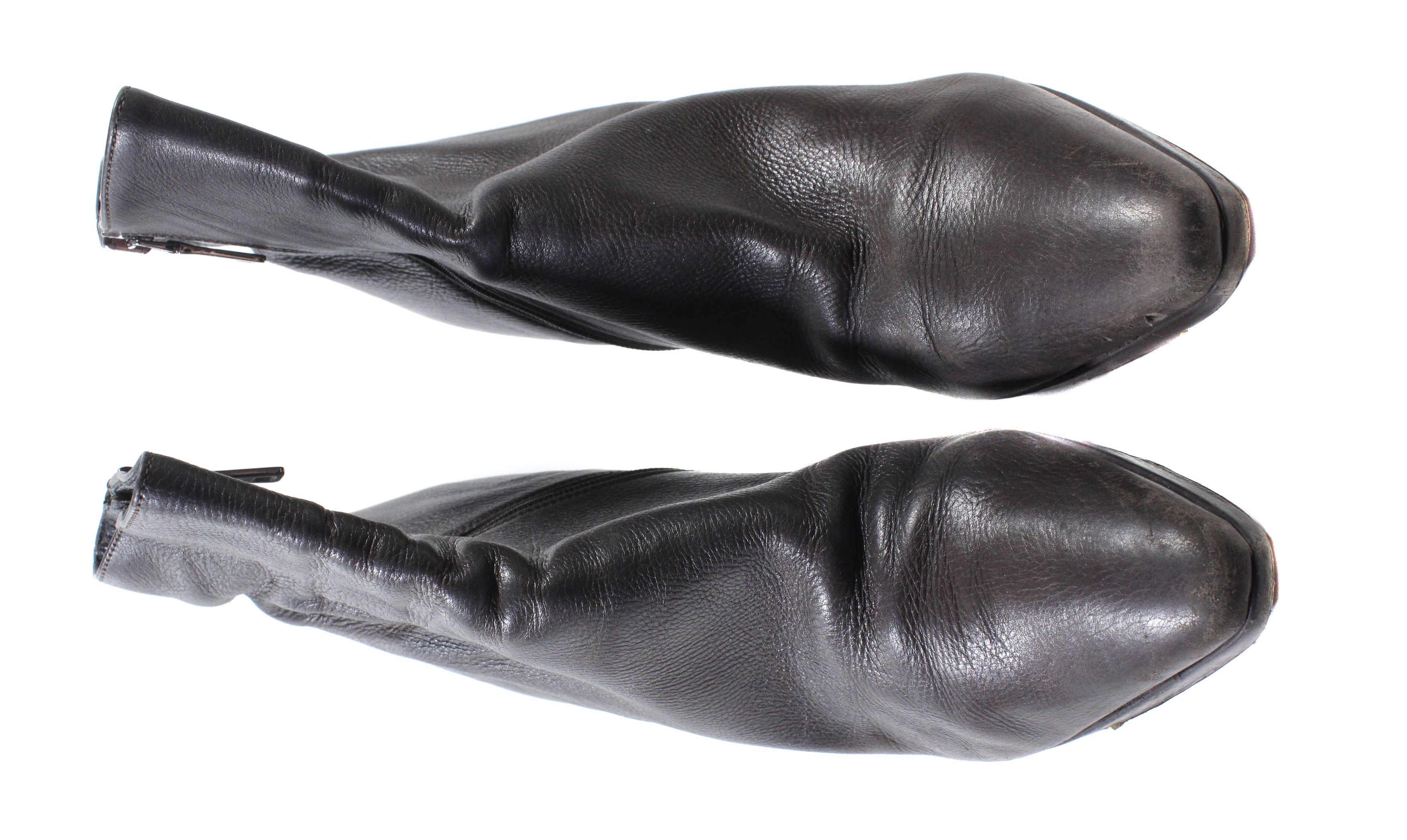Prada Mainline Leather Ankleboots Size US 9 / IT 39 - 4 Thumbnail