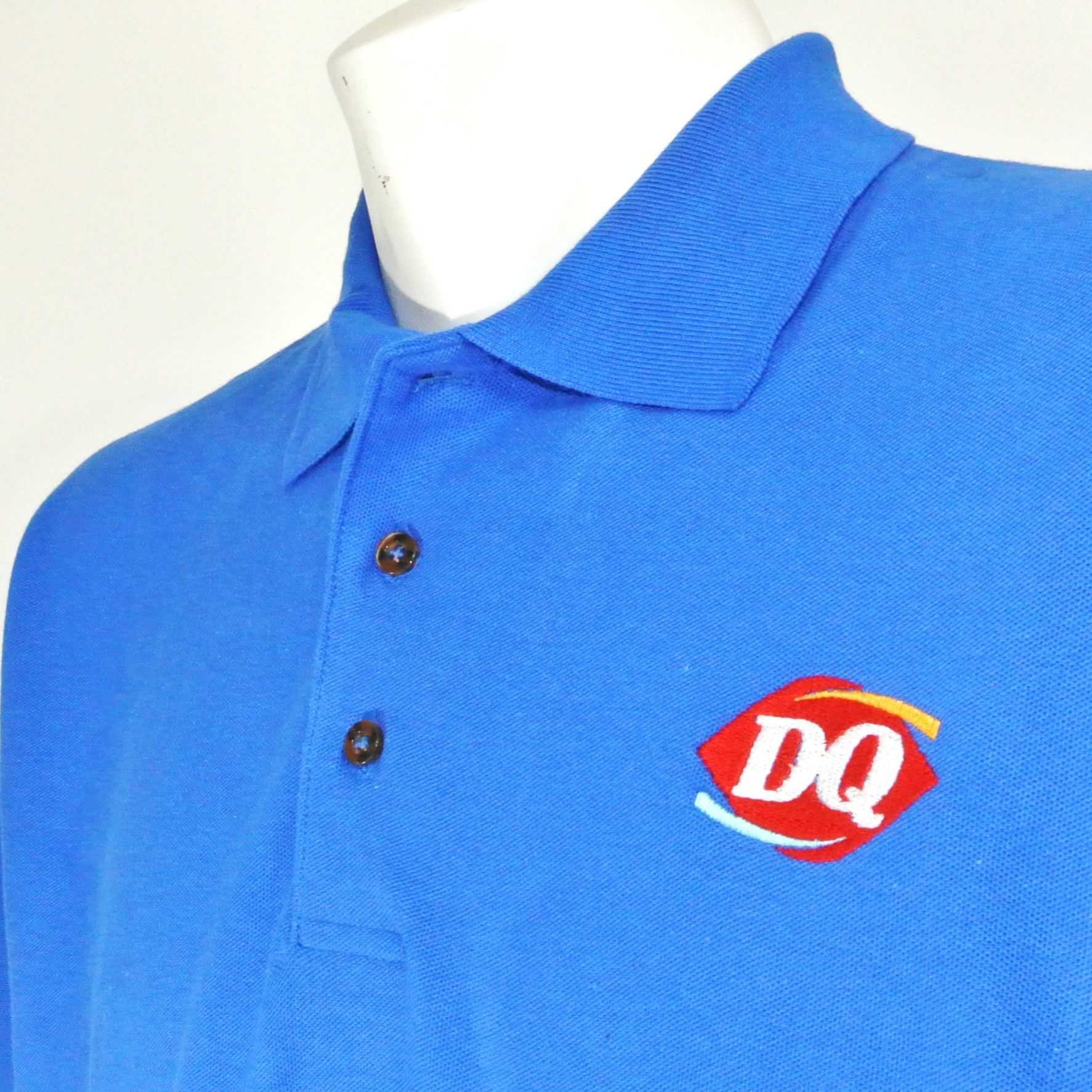 Mando DAIRY QUEEN Ice Cream Employee Uniform Blue Polo Shirt NEW Grailed
