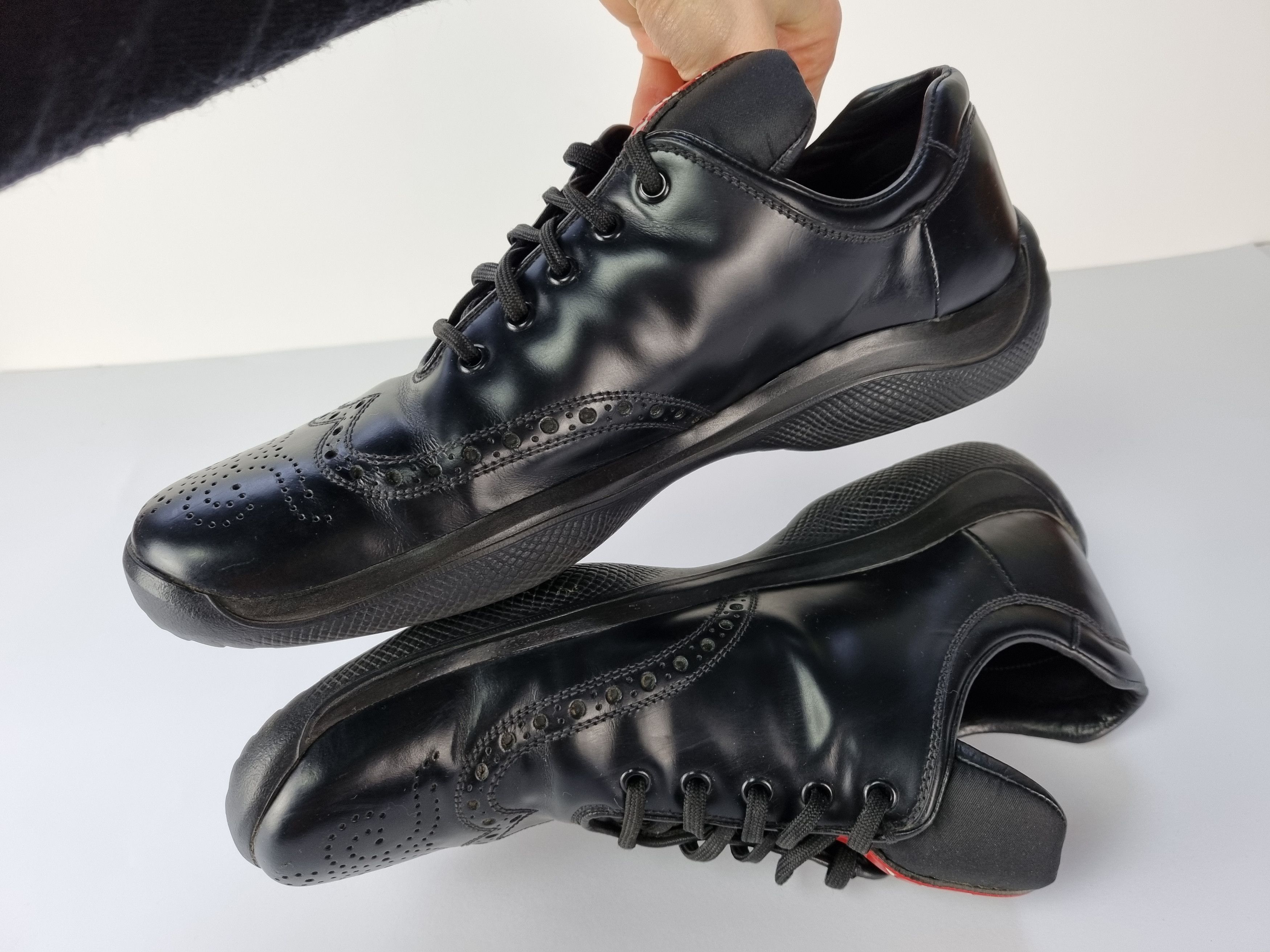 Prada Unique Prada Leather Derby Oxford Style Sneakers Size US 8 / EU 41 - 14 Thumbnail