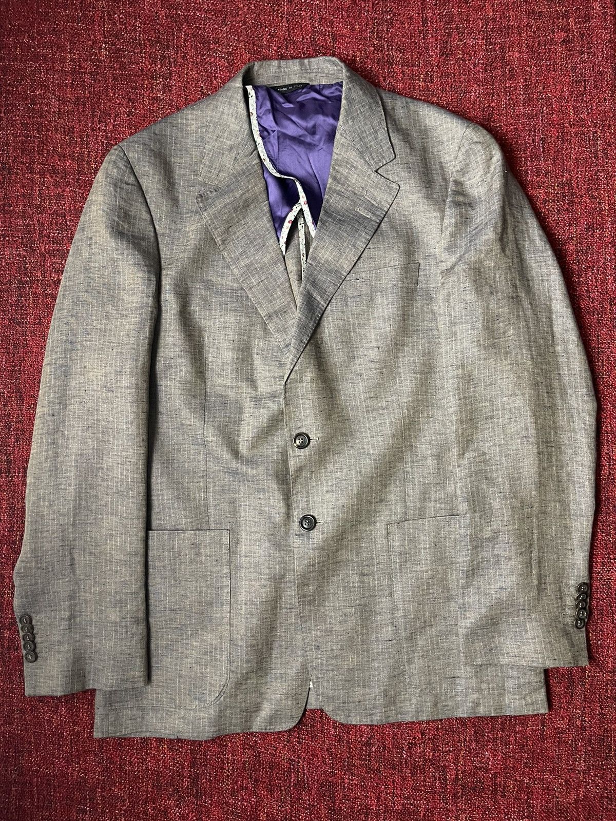 Paul Smith × Vintage Paul Smith linen blazer with flower print on lining Size 40R - 1 Thumbnail
