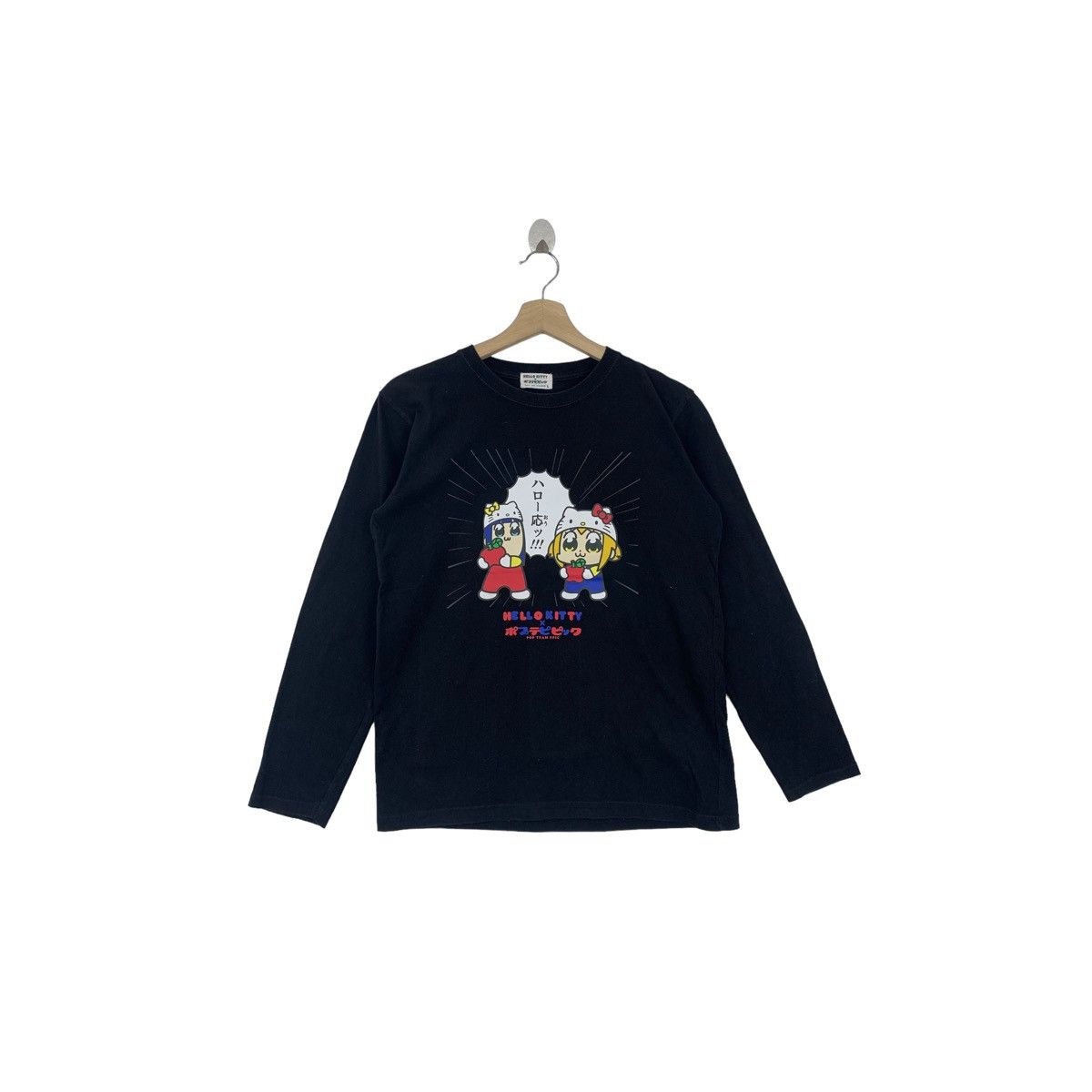 Rare!! HELLO KITTY X POP TEAM APIC ANIME Long sleeve tshirt