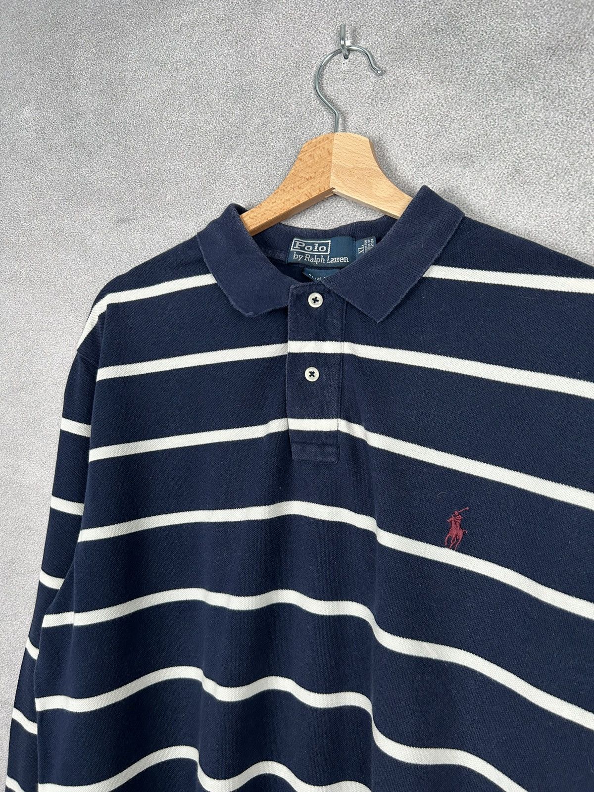 Polo Ralph Lauren Polo Ralph Lauren Stripped Longsleeve Logo Retro Size US XL / EU 56 / 4 - 3 Thumbnail