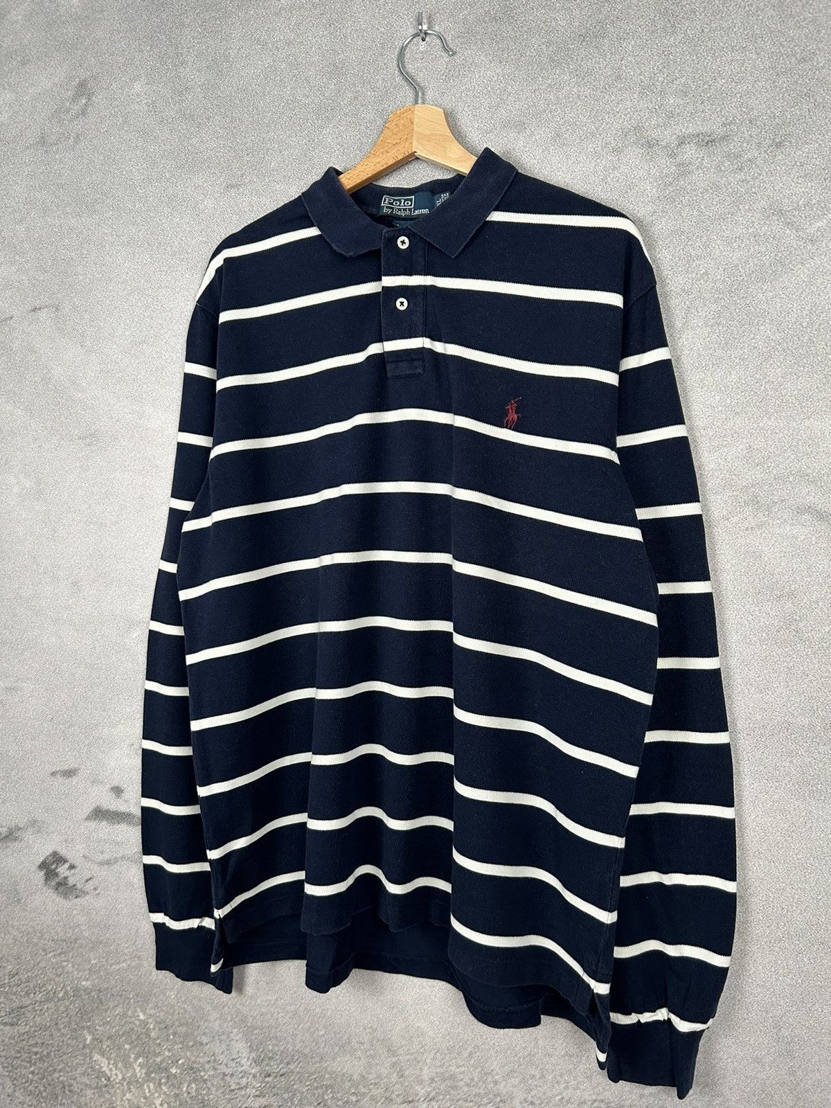 Polo Ralph Lauren Polo Ralph Lauren Stripped Longsleeve Logo Retro Size US XL / EU 56 / 4 - 2 Thumbnail