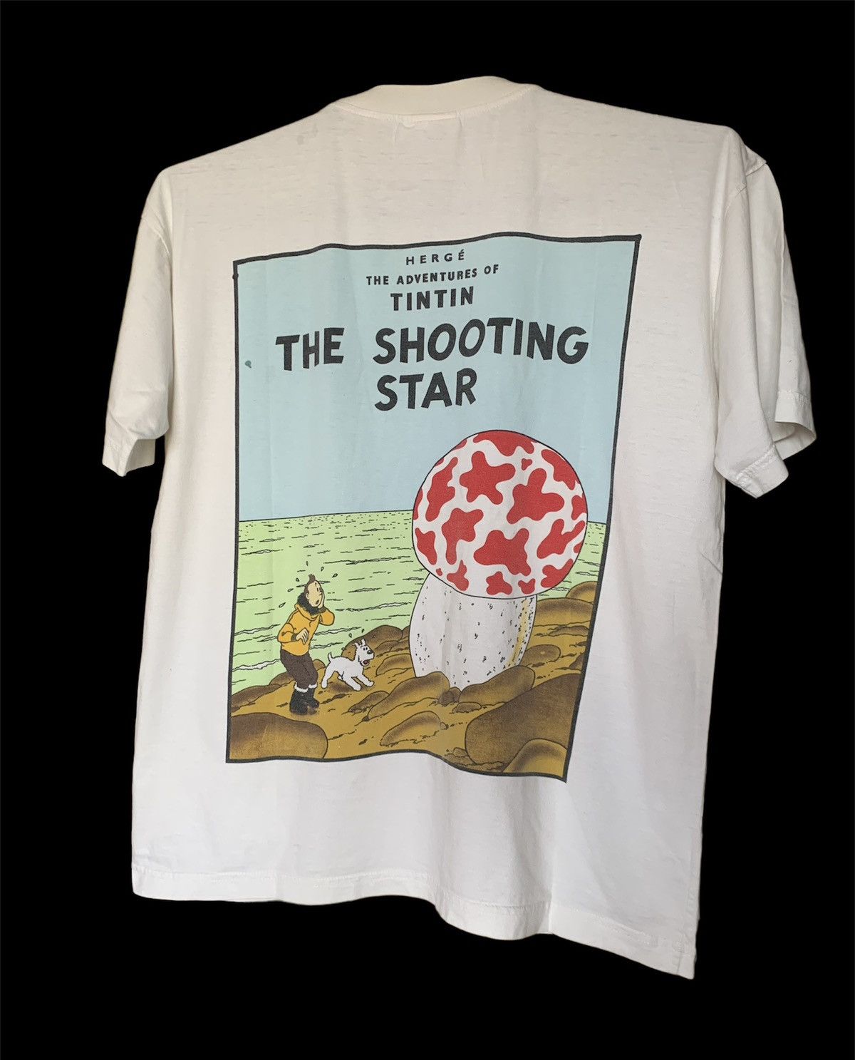 Vintage 90’s TinTin The Shooting Star vintage logo t-shirt | Grailed