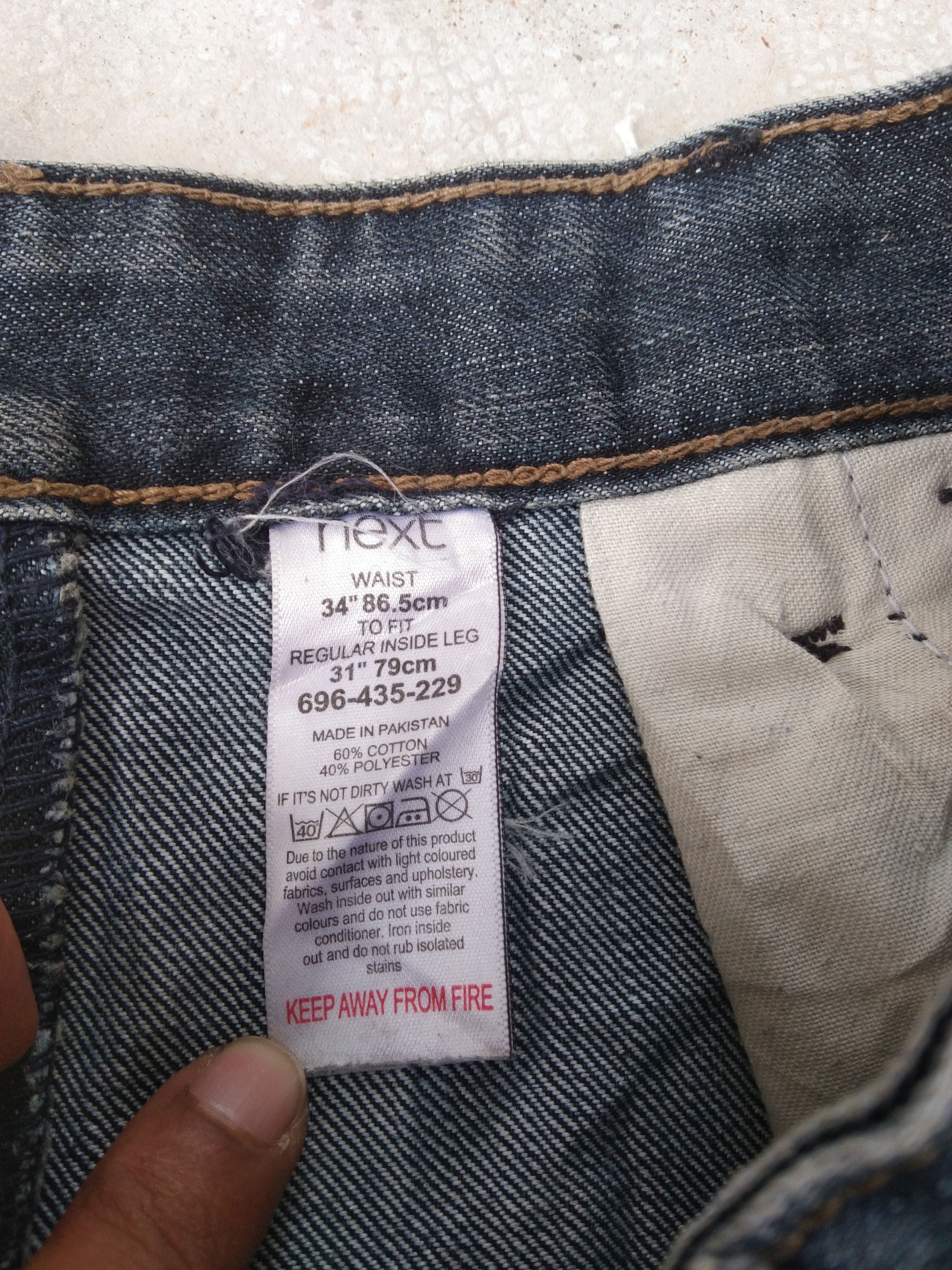 Jean × NEXT × Vintage Next Distressed Jeans 36x31 Size US 36 / EU 52 - 10 Thumbnail