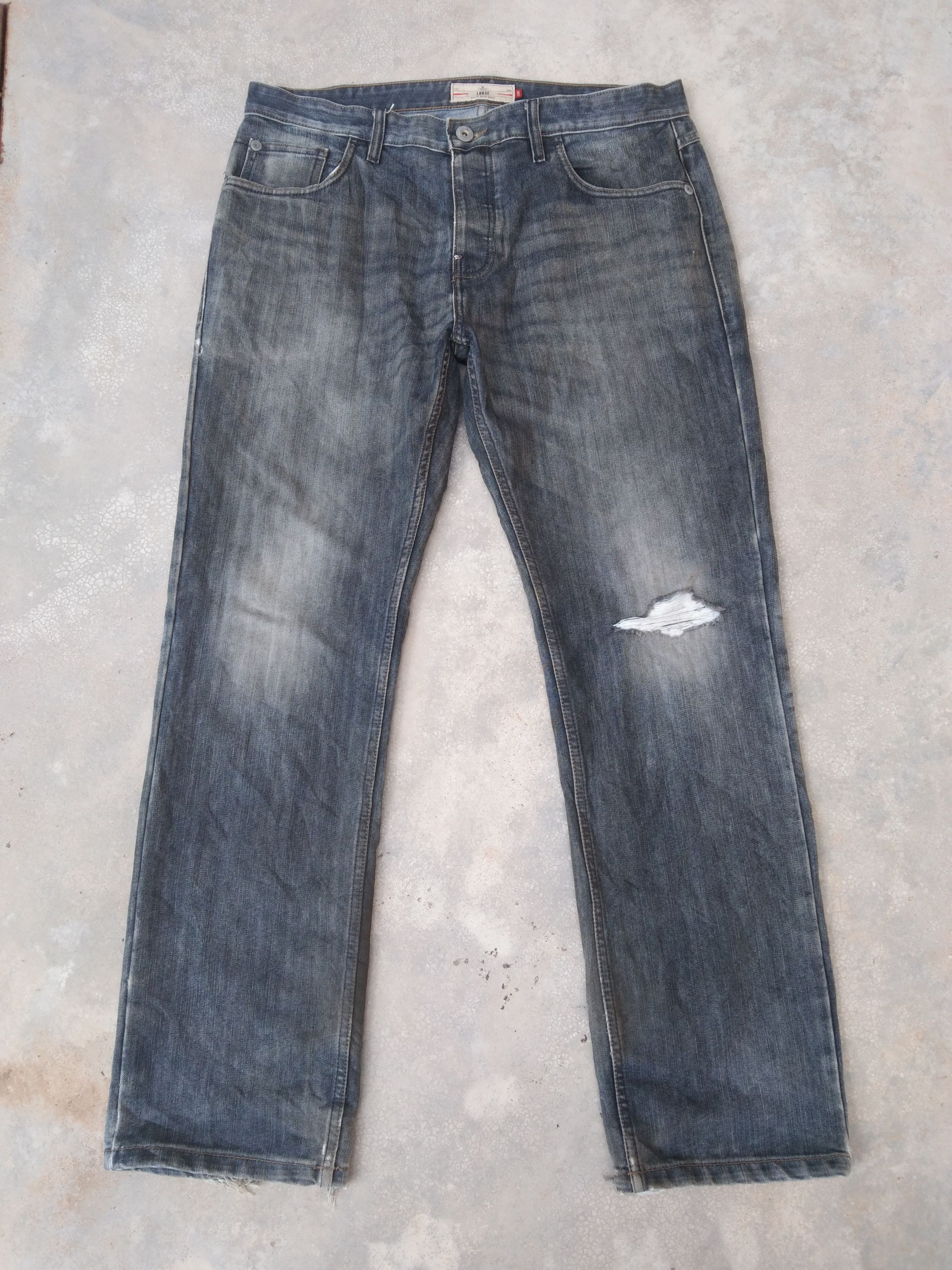 Jean × NEXT × Vintage Next Distressed Jeans 36x31 Size US 36 / EU 52 - 1 Thumbnail