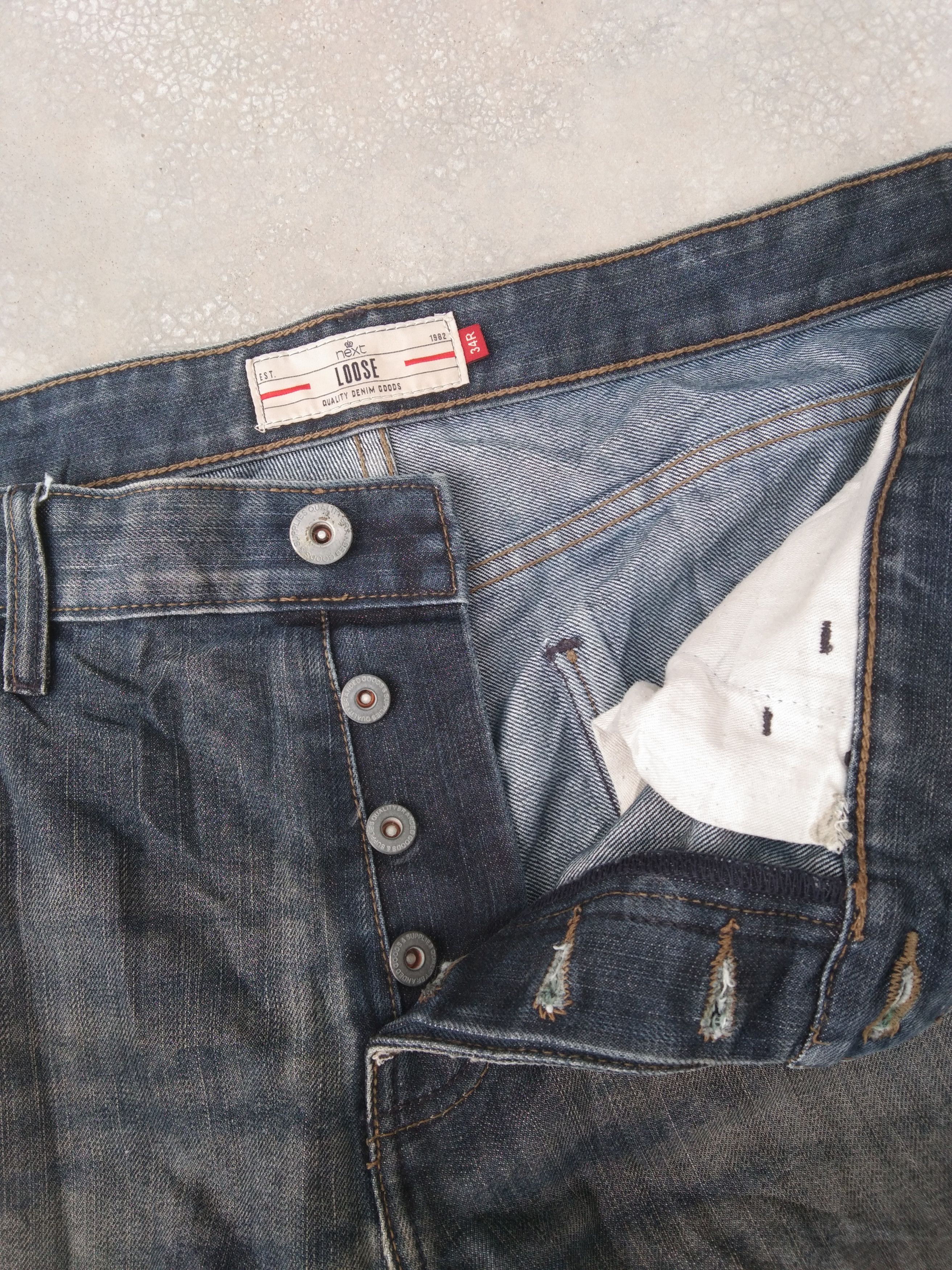 Jean × NEXT × Vintage Next Distressed Jeans 36x31 Size US 36 / EU 52 - 9 Thumbnail