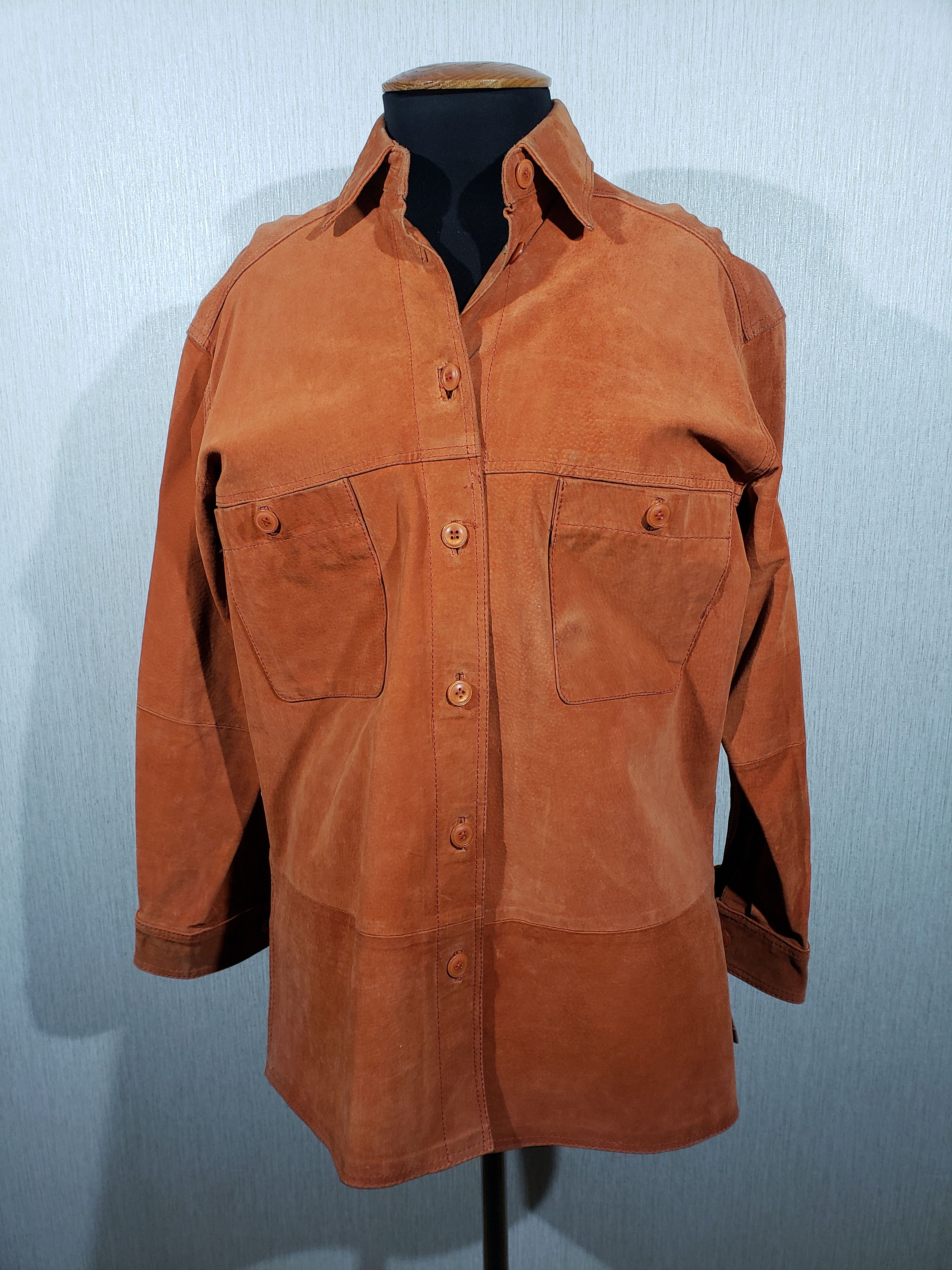 Orange-brown women's shirt.