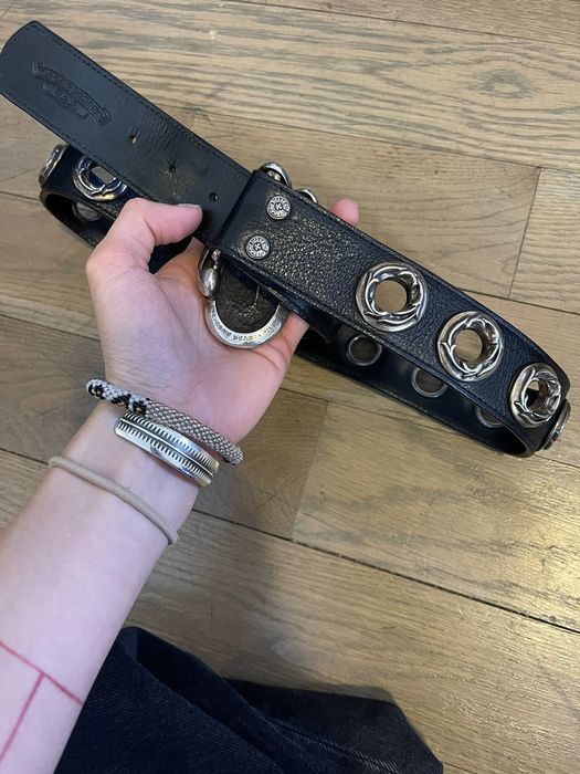 Chrome Hearts Chrome hearts studded belt with rolling stone face | Grailed