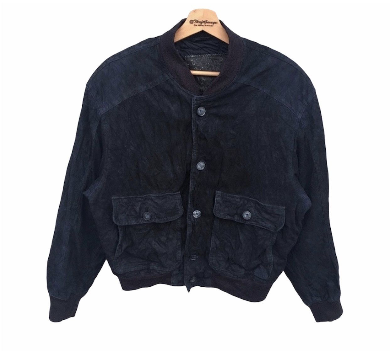 Vintage Japanese Brand Suede Leather Jacket Sz 48