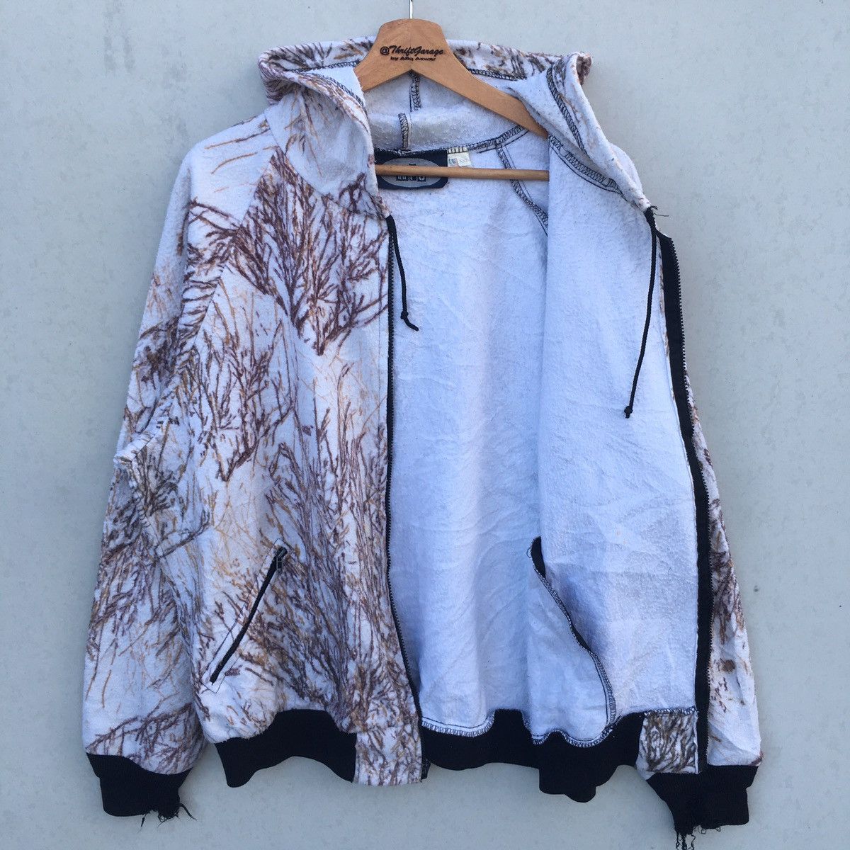 Japanese Brand Distressed WFS Winter Camo All Over Printed Hoodies Size US XXL / EU 58 / 5 - 14 Thumbnail