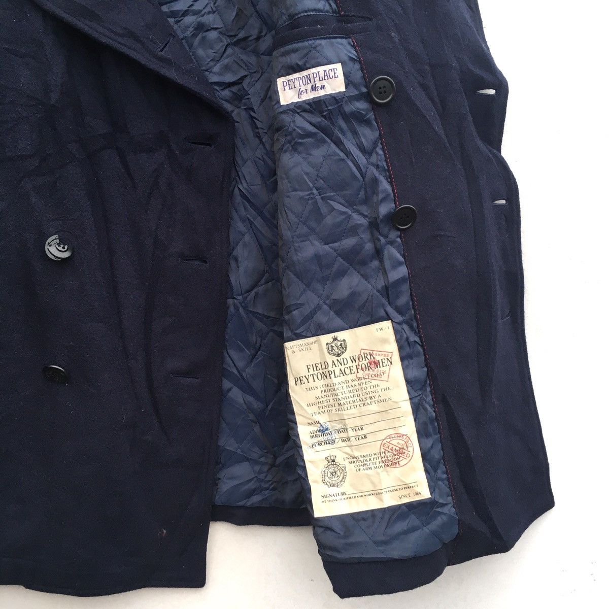 PPFM × Vintage Vtg Peyton Place For Men PPFM Double Breast Wool Coat Size US XL / EU 56 / 4 - 13 Thumbnail