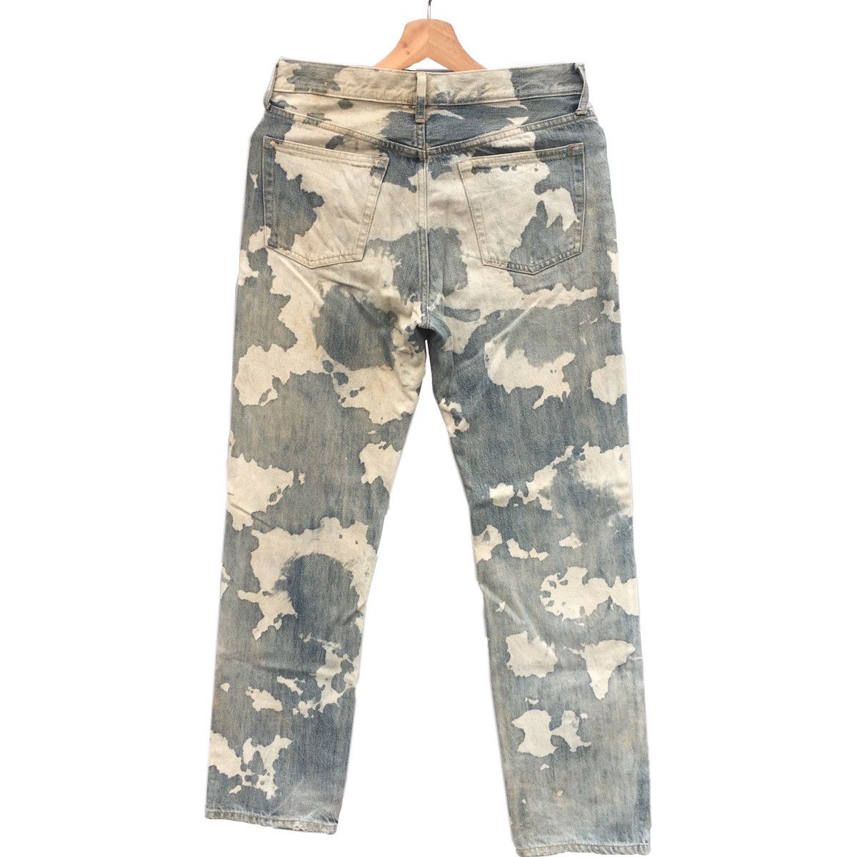 Japanese Brand × Vintage Vtg Japanese Brand Bleach White Camo Acid Wash Denim Pants Size US 31 - 2 Thumbnail