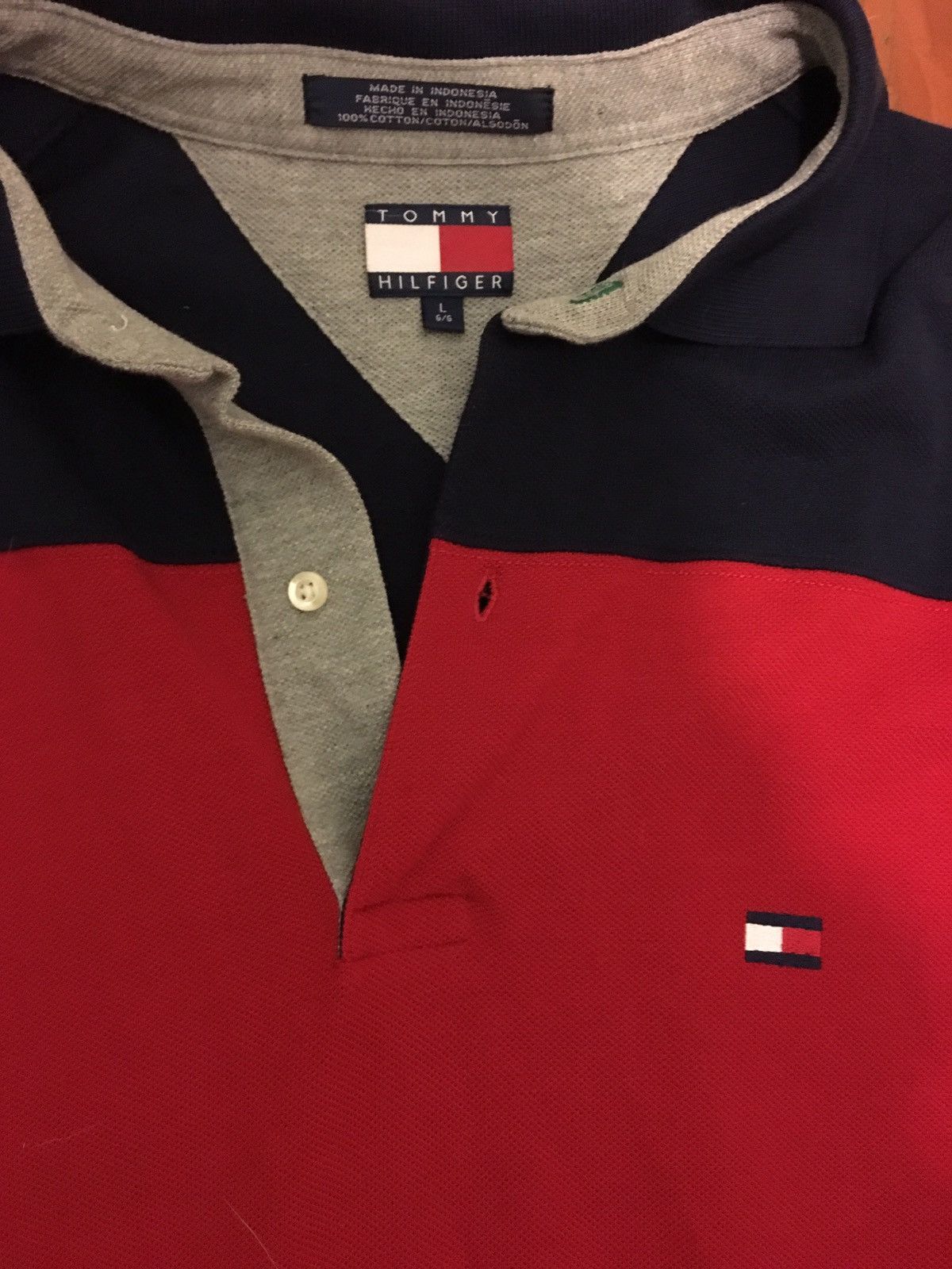 Tommy Hilfiger × Vintage Vintage Tommy Hilfiger Long Sleeve Shirt Size US L / EU 52-54 / 3 - 4 Thumbnail