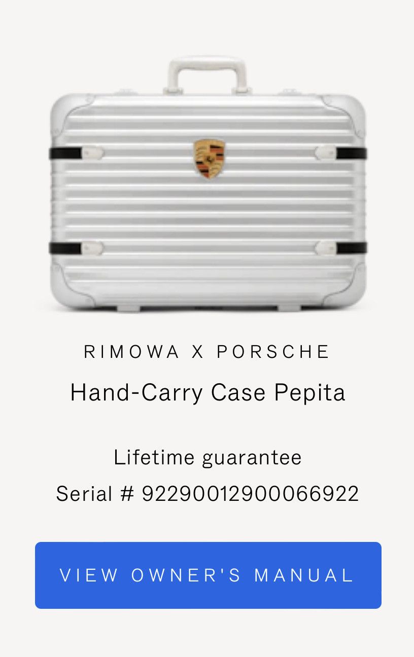 Porsche Design RIMOWA x Porsche Pepita heritage limited 911 suitcase ...