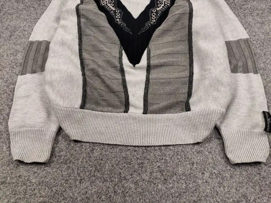 Carlo Colucci Vintage 90's Carlo Colucci Gray Japan Pattern Knit Sweater Size US L / EU 52-54 / 3 - 4 Thumbnail