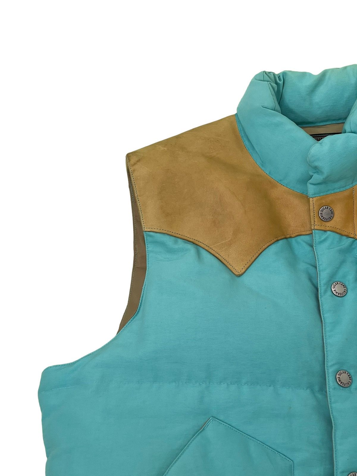 Sugar Cane Down Vest Jacket Sugar Cane Leather Part Westerner 4🟩4 Size US M / EU 48-50 / 2 - 5 Thumbnail