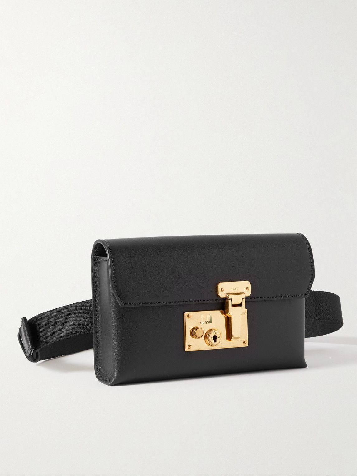 Alfred Dunhill $1750 Lock Leather Belt Bag DU22R3992SL Black