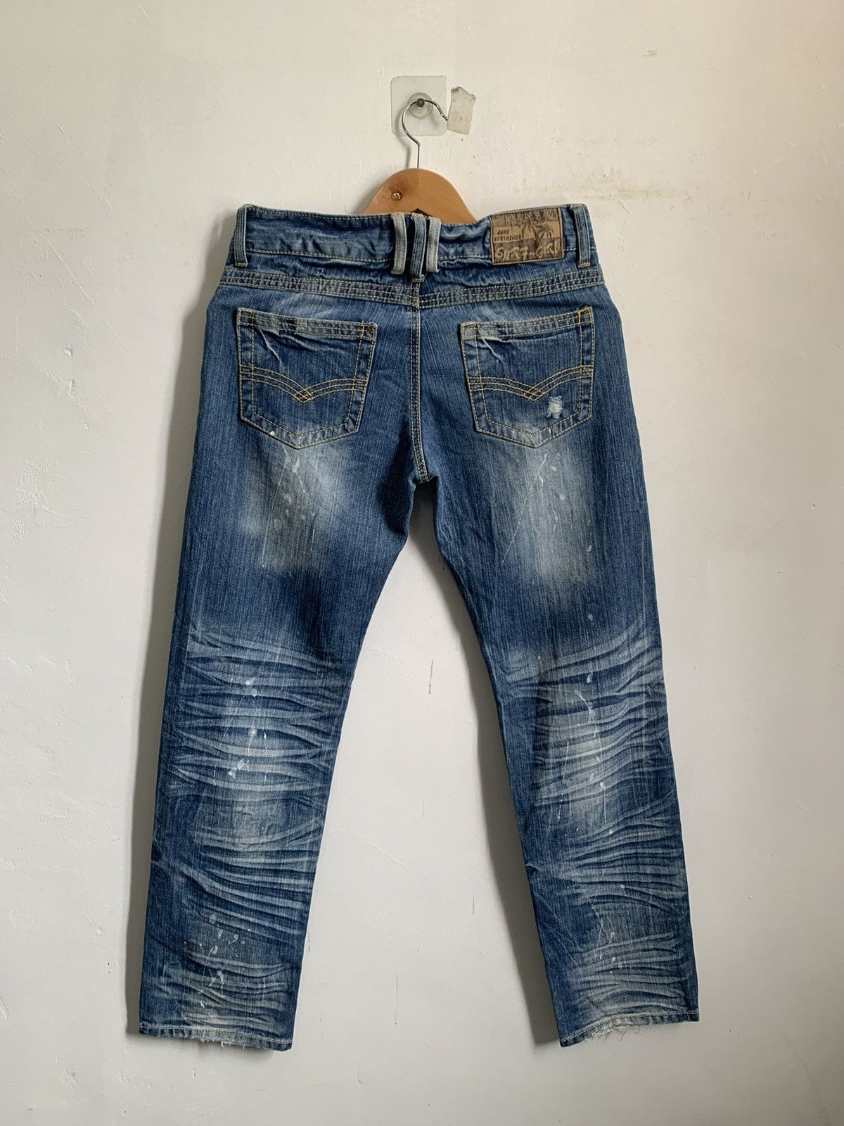 Hysteric Glamour Surf Style Girls Flare Inspired HG Distressed Denim Jeans Size US 32 / EU 48 - 2 Thumbnail