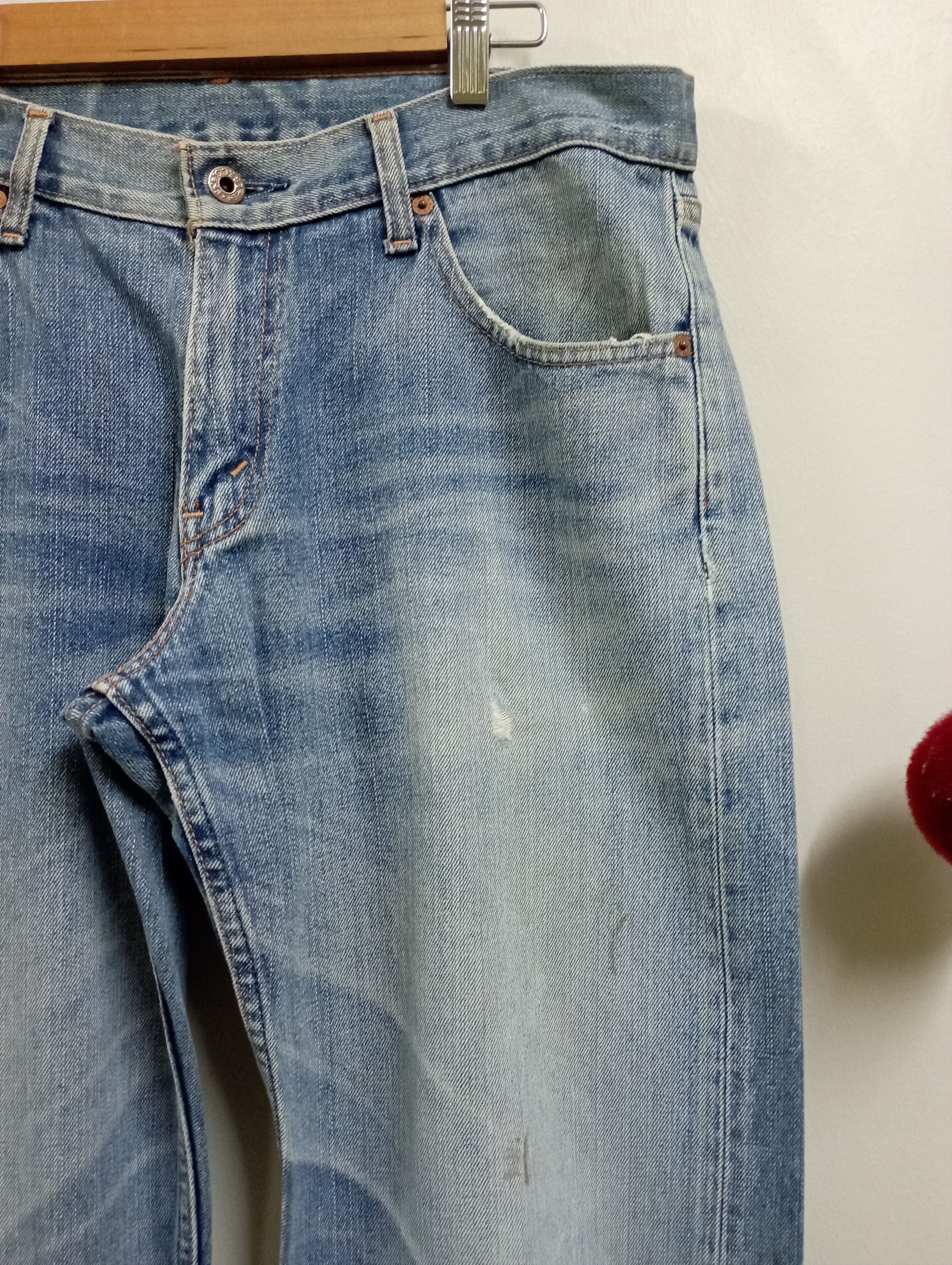 Levi's Vintage Levi's 553 Japan Blue Wash Distessed Jeans Size US 34 / EU 50 - 3 Thumbnail
