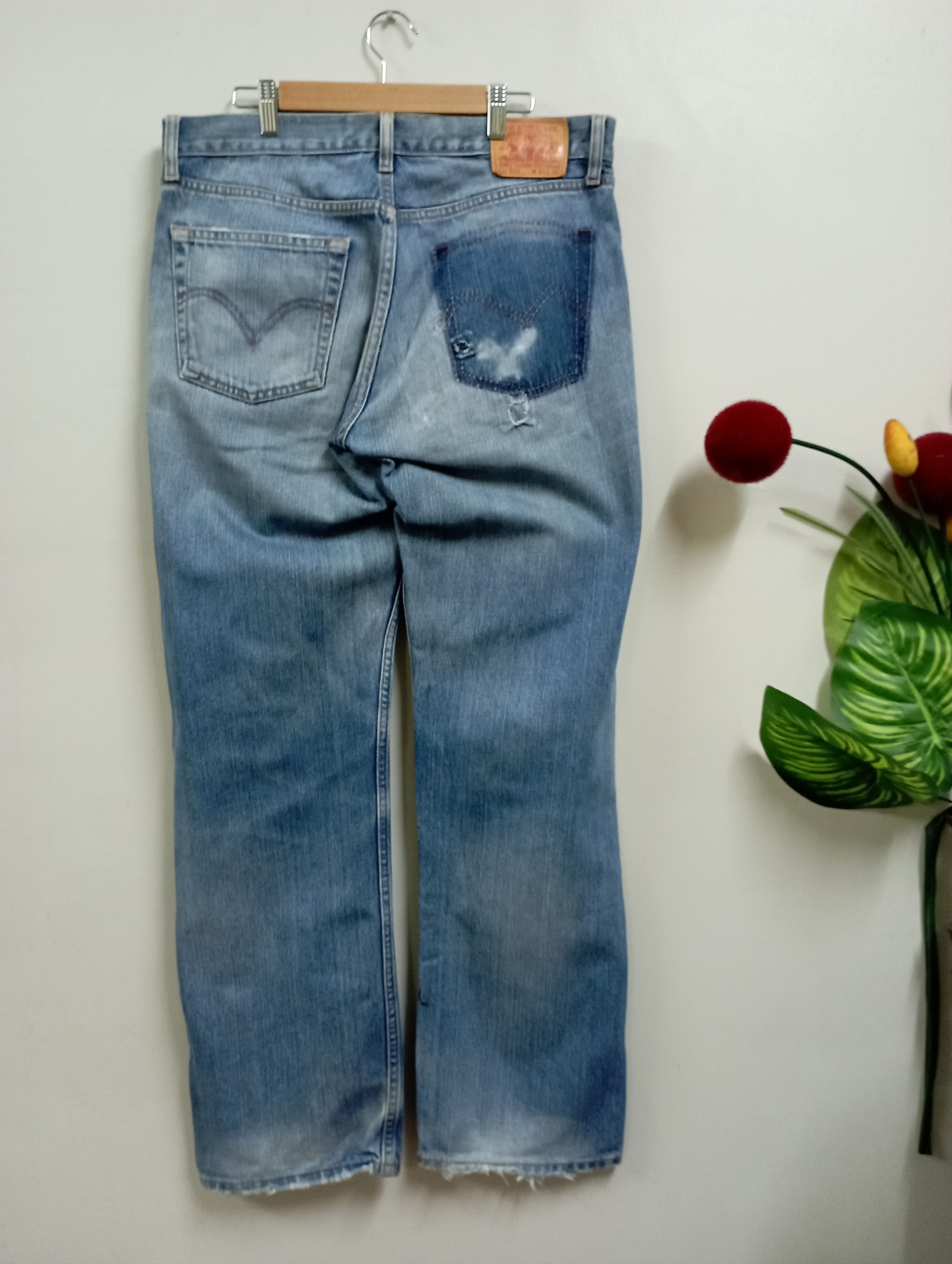 Levi's Vintage Levi's 553 Japan Blue Wash Distessed Jeans Size US 34 / EU 50 - 2 Thumbnail