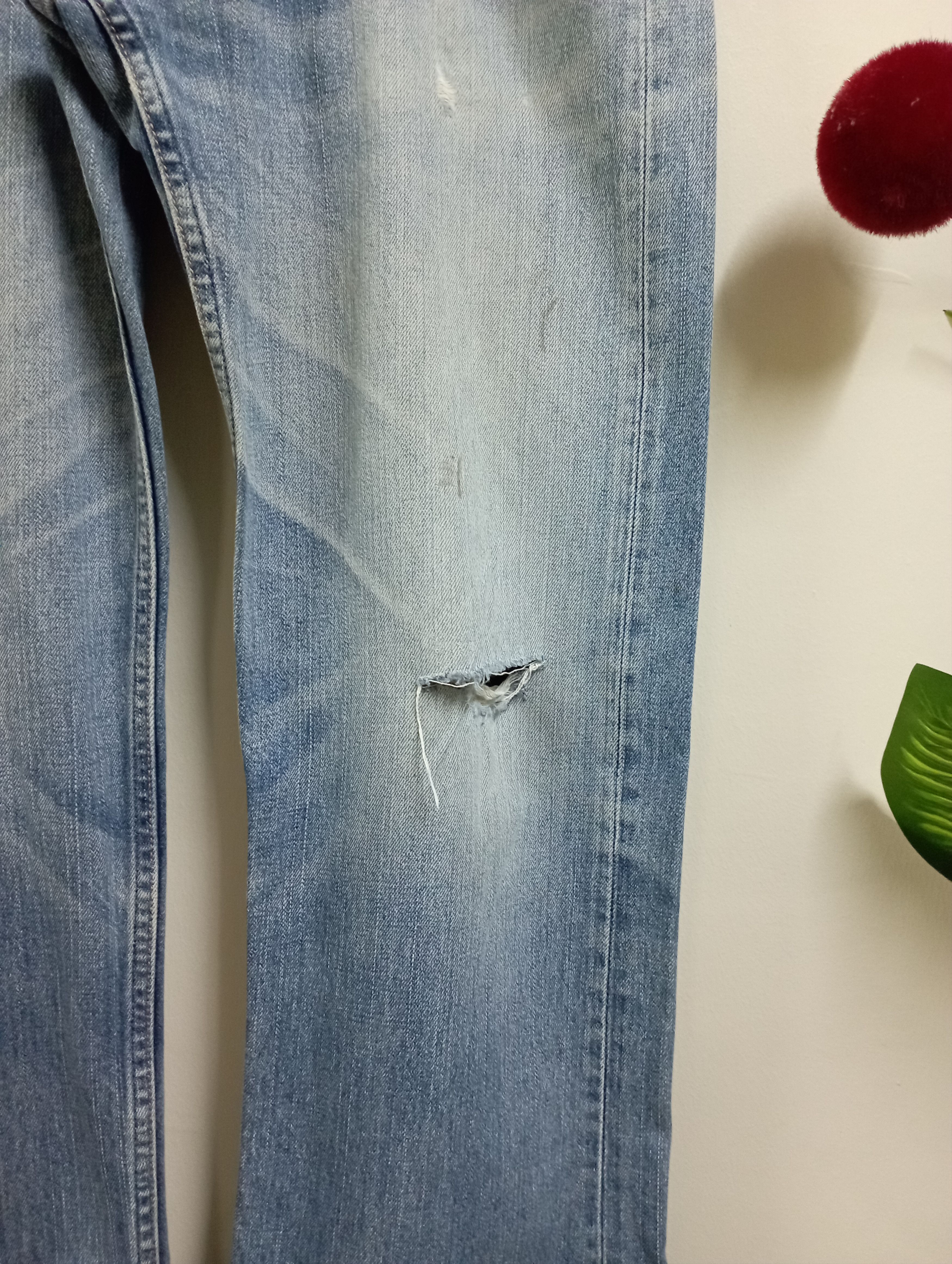 Levi's Vintage Levi's 553 Japan Blue Wash Distessed Jeans Size US 34 / EU 50 - 4 Thumbnail