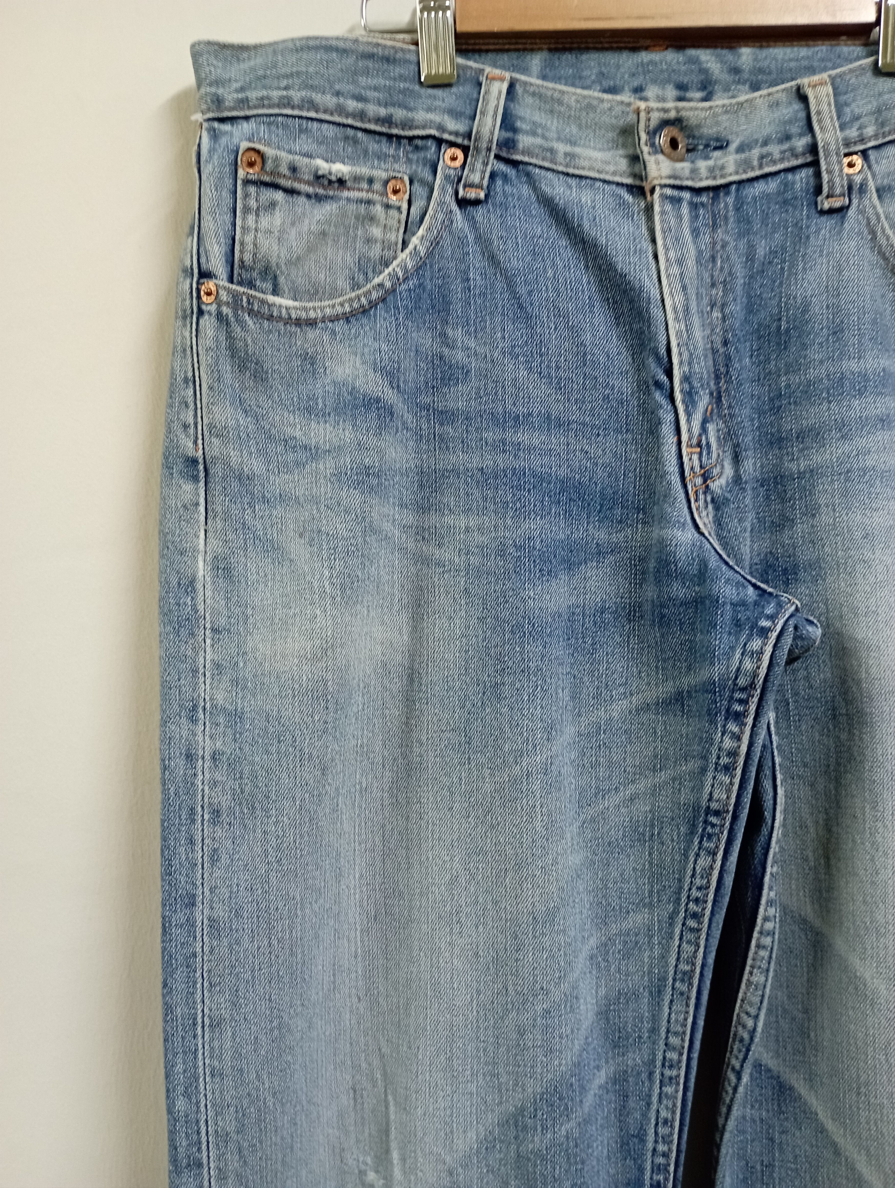 Levi's Vintage Levi's 553 Japan Blue Wash Distessed Jeans Size US 34 / EU 50 - 6 Thumbnail