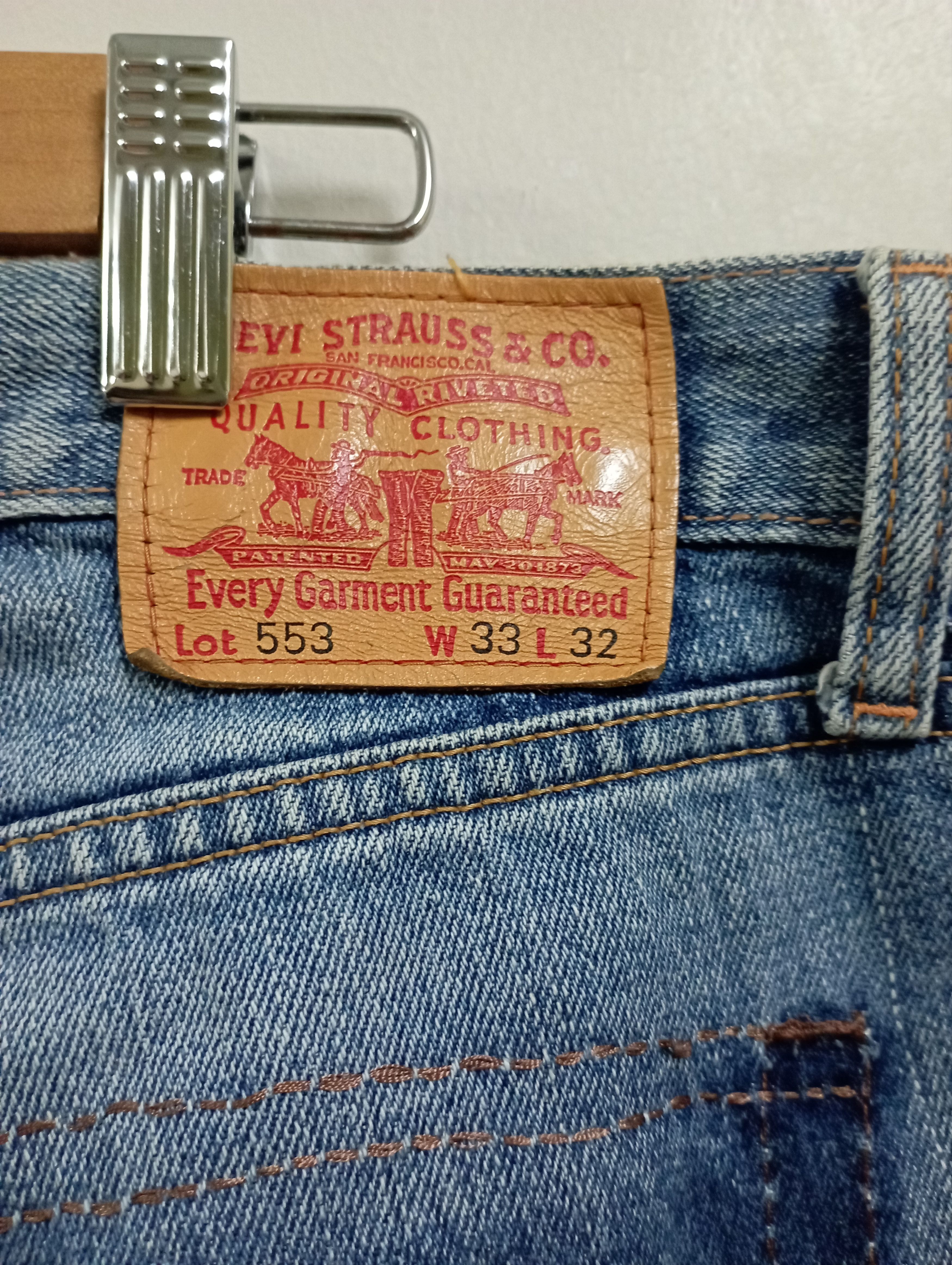 Levi's Vintage Levi's 553 Japan Blue Wash Distessed Jeans Size US 34 / EU 50 - 11 Thumbnail