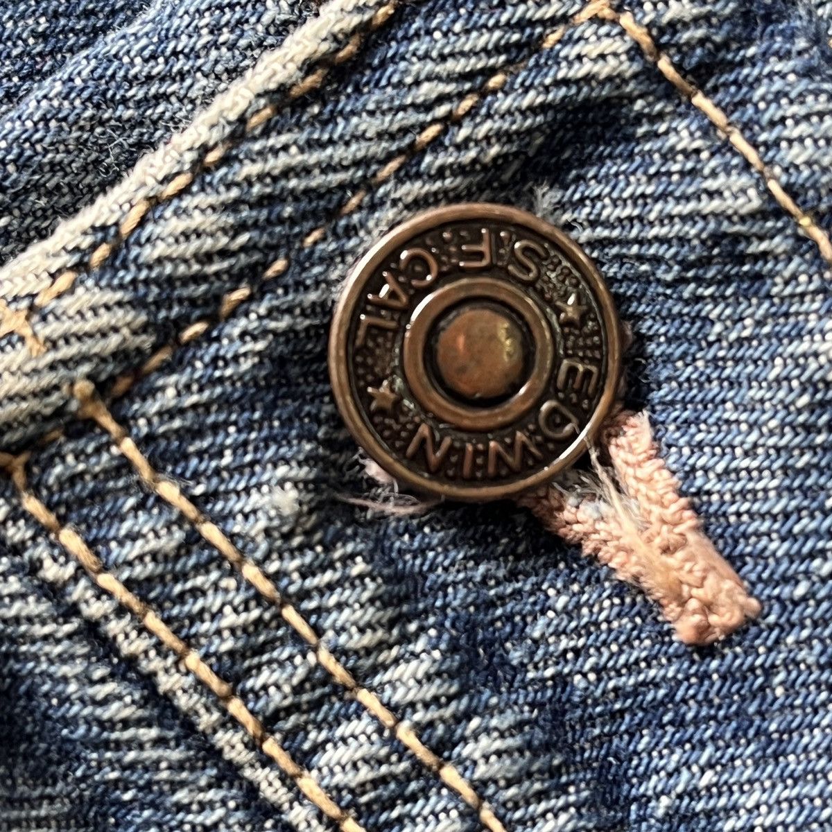 Edwin × Vintage Vintage Edwin Overalls Carpenter Workers Size US 30 / EU 46 - 10 Thumbnail