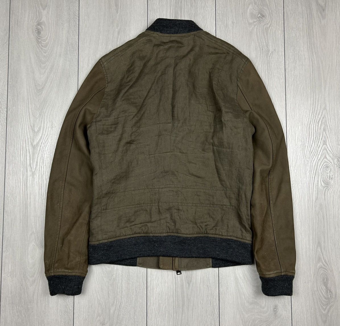 Allsaints AllSaints Bomber Jacket Linen Leather Size US S / EU 44-46 / 1 - 8 Thumbnail