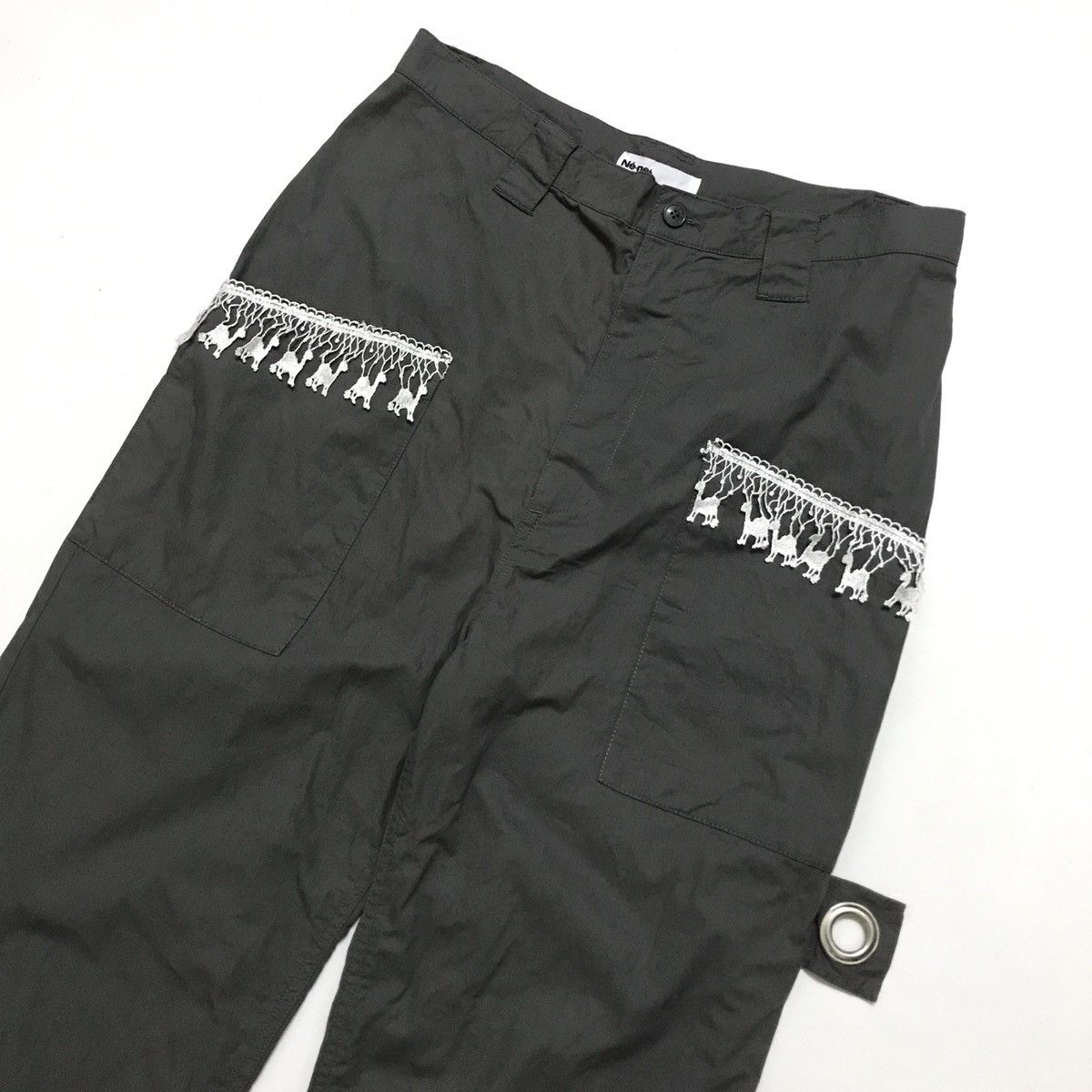 Issey Miyake × Ne-Net Issey Miyake Ne-Net Camel Embellished Wide Pants Size US 30 / EU 46 - 2 Thumbnail