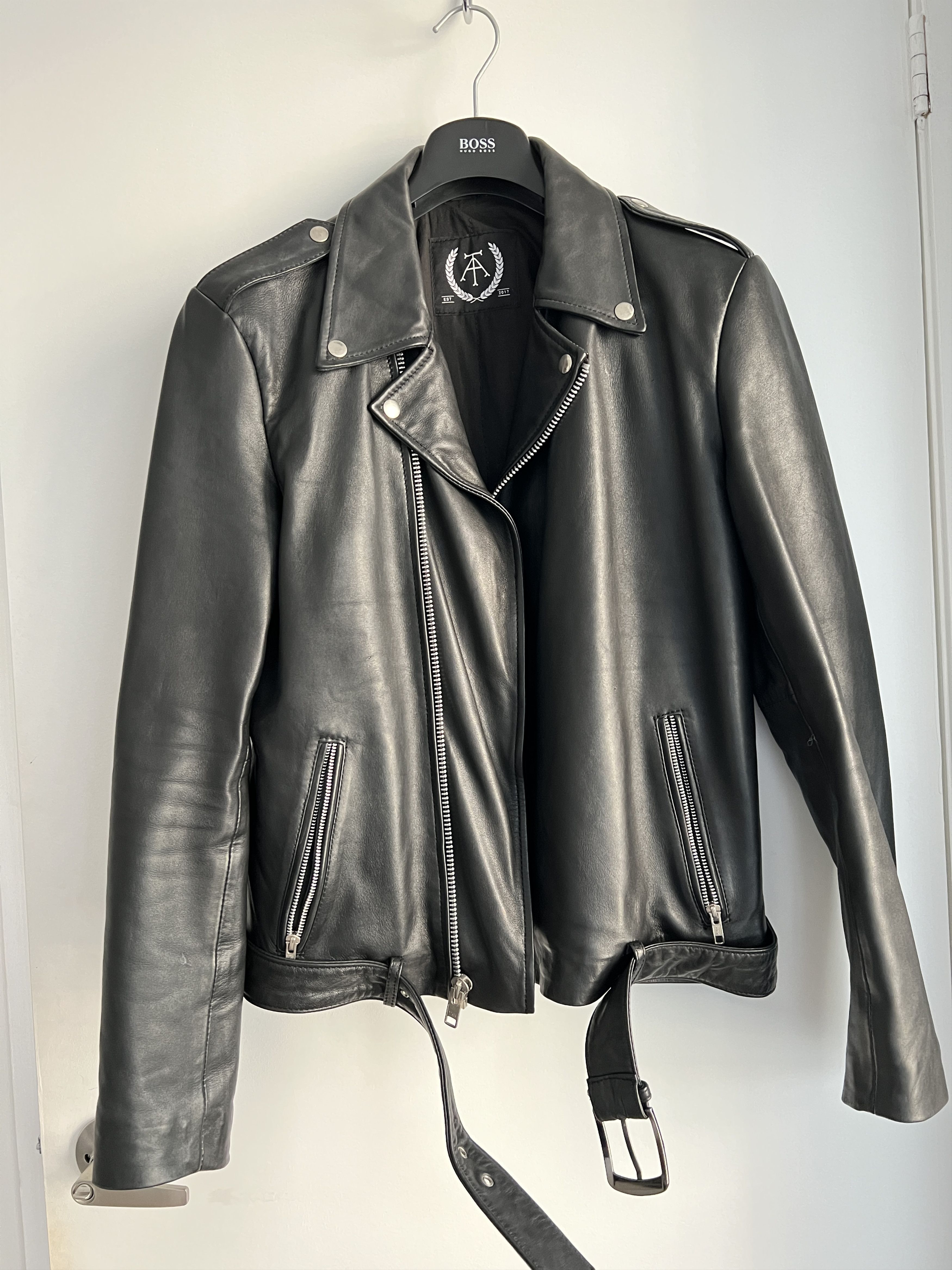 Designer Threads of Apollo Biker leather jacket - Ares Size US L / EU 52-54 / 3 - 1 Thumbnail