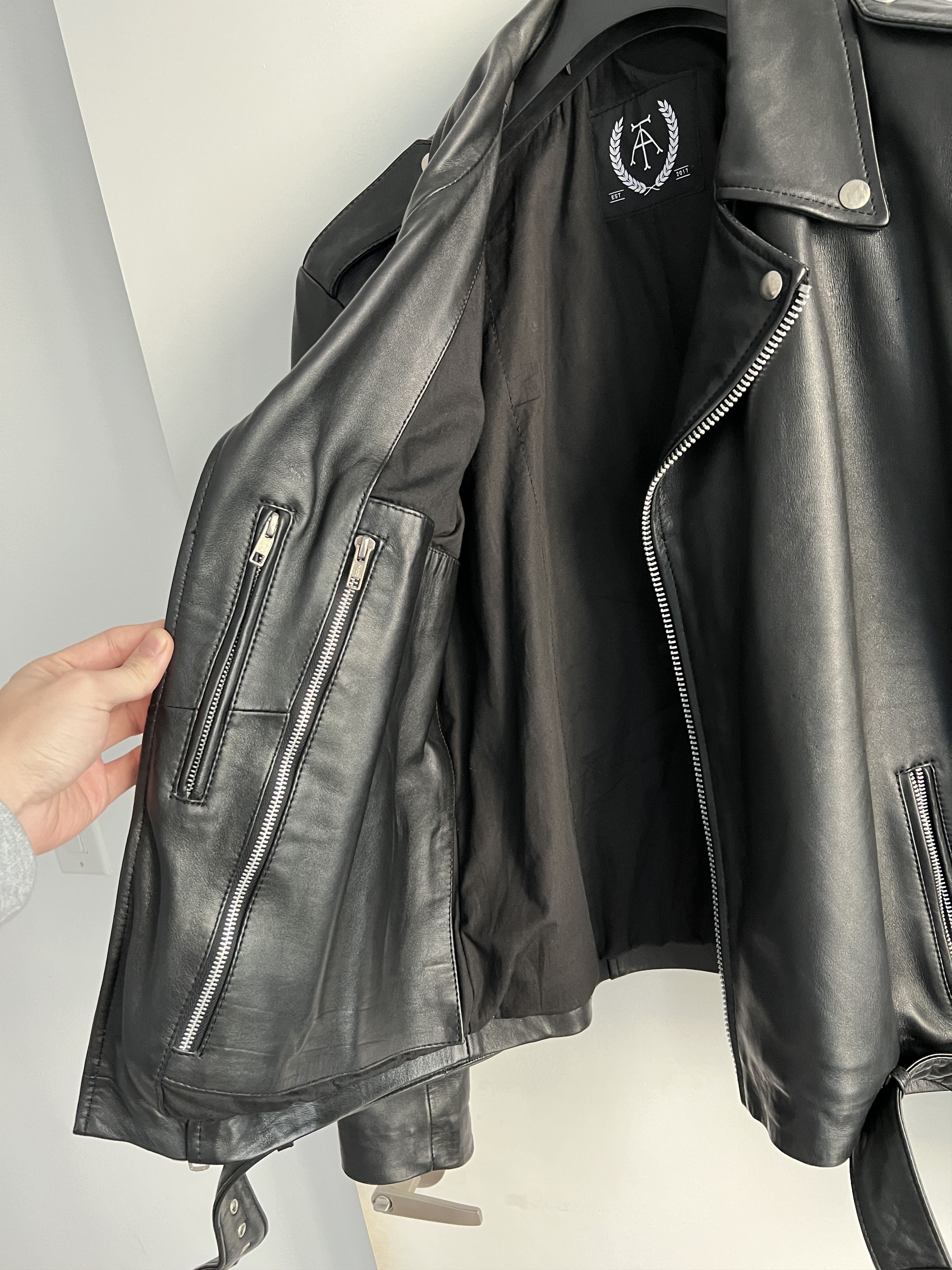 Designer Threads of Apollo Biker leather jacket - Ares Size US L / EU 52-54 / 3 - 3 Thumbnail