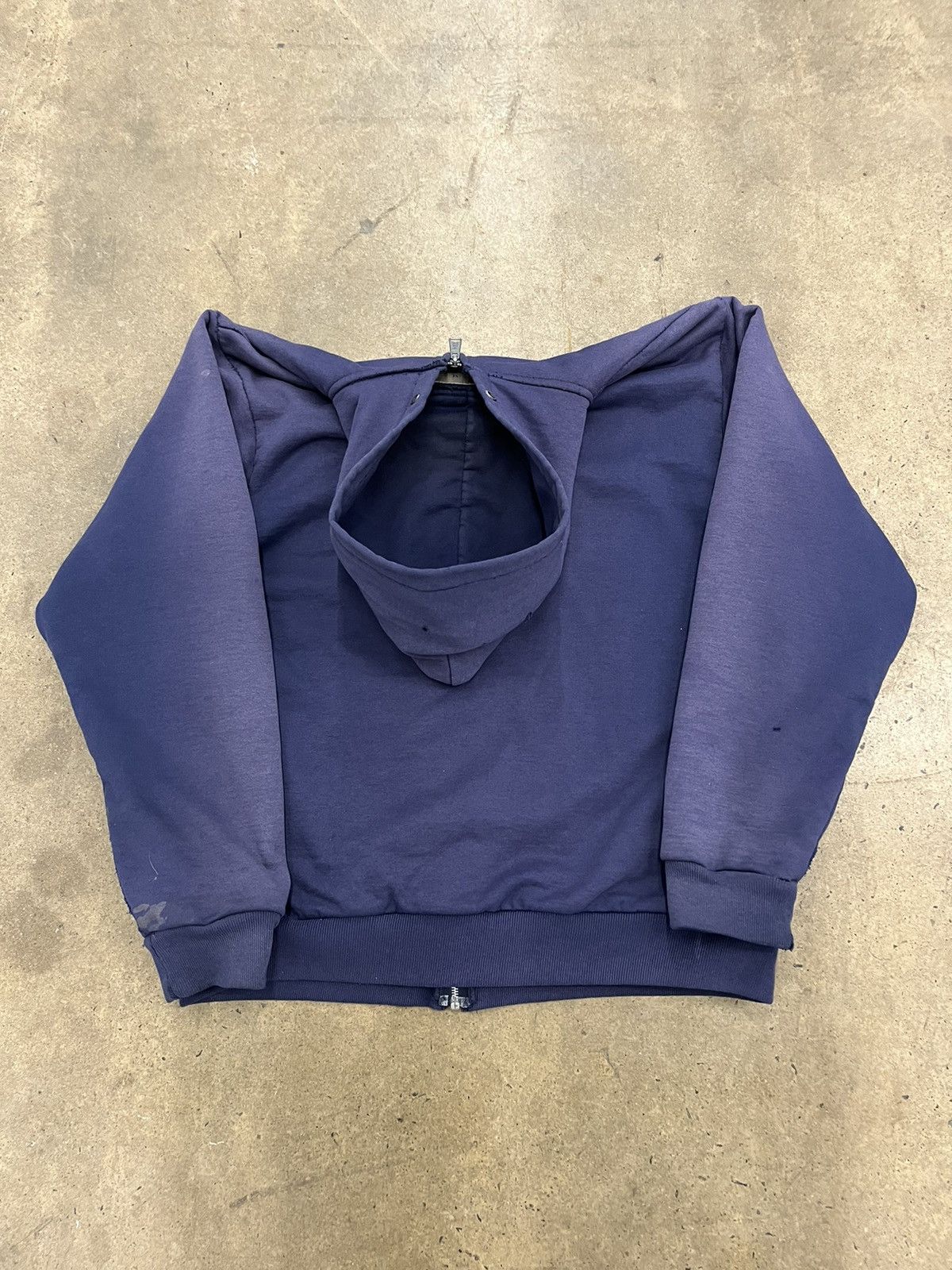 Carhartt × Vintage Vintage 90’s Carhartt Faded Blue Waffle Lined Hoodie Medium Size US M / EU 48-50 / 2 - 4 Thumbnail