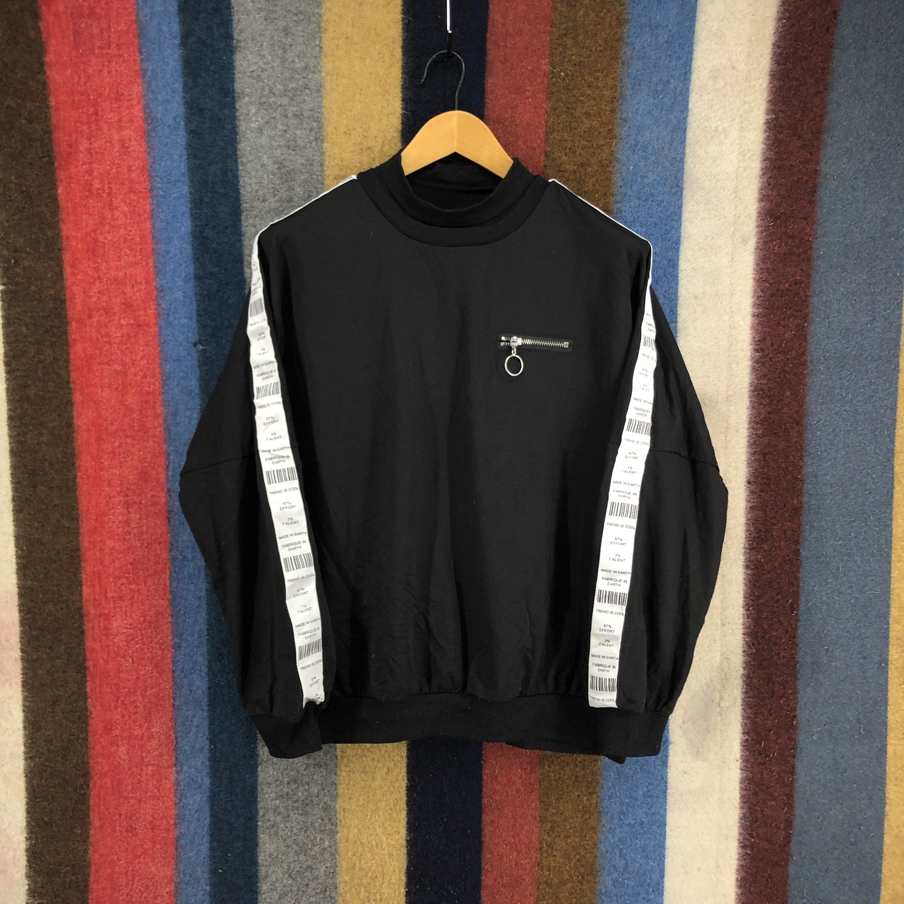 Japanese Brand VIRGIRL Side Tape Made In Earth Sweatshirt #0329/M Size US L / EU 52-54 / 3 - 1 Thumbnail