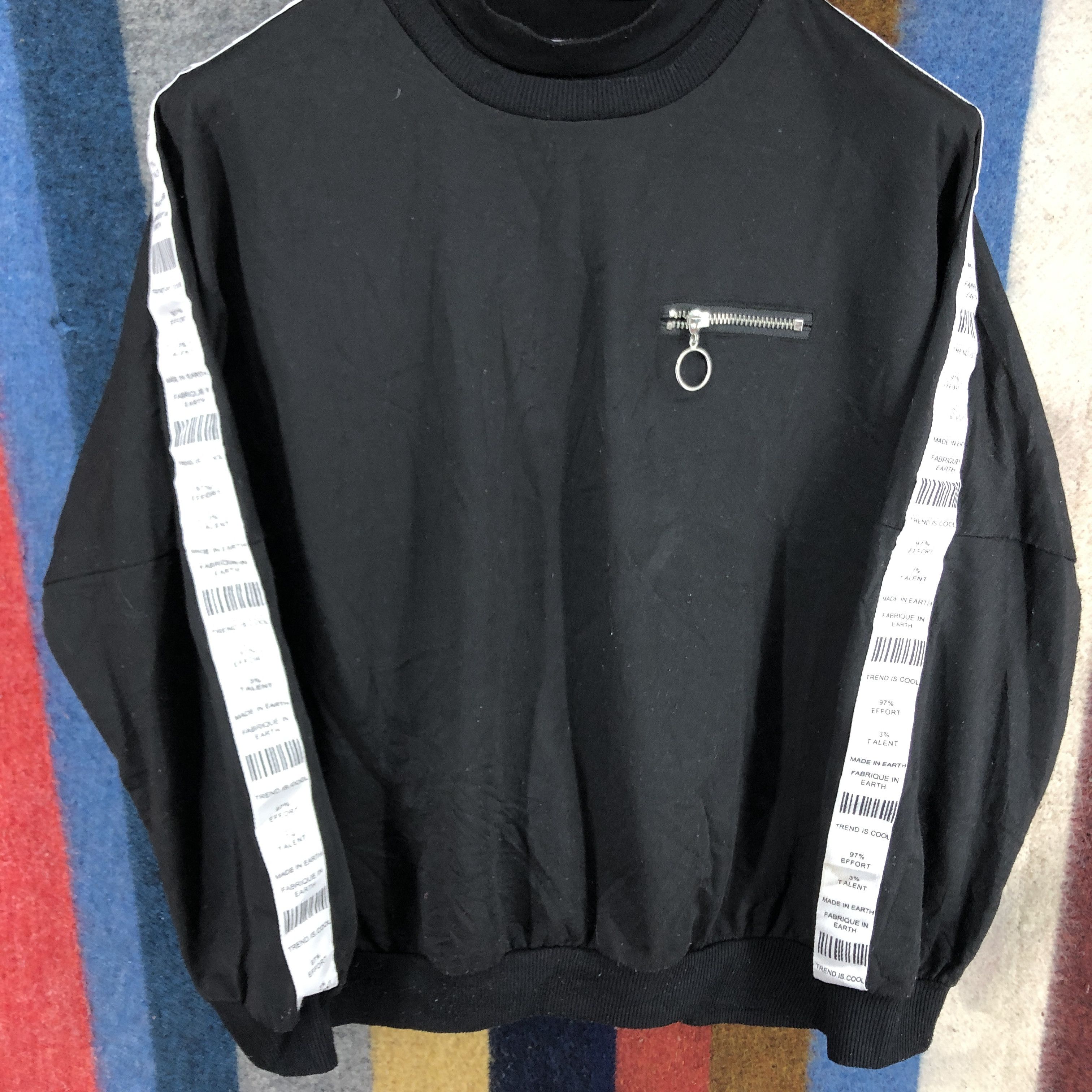 Japanese Brand VIRGIRL Side Tape Made In Earth Sweatshirt #0329/M Size US L / EU 52-54 / 3 - 2 Thumbnail