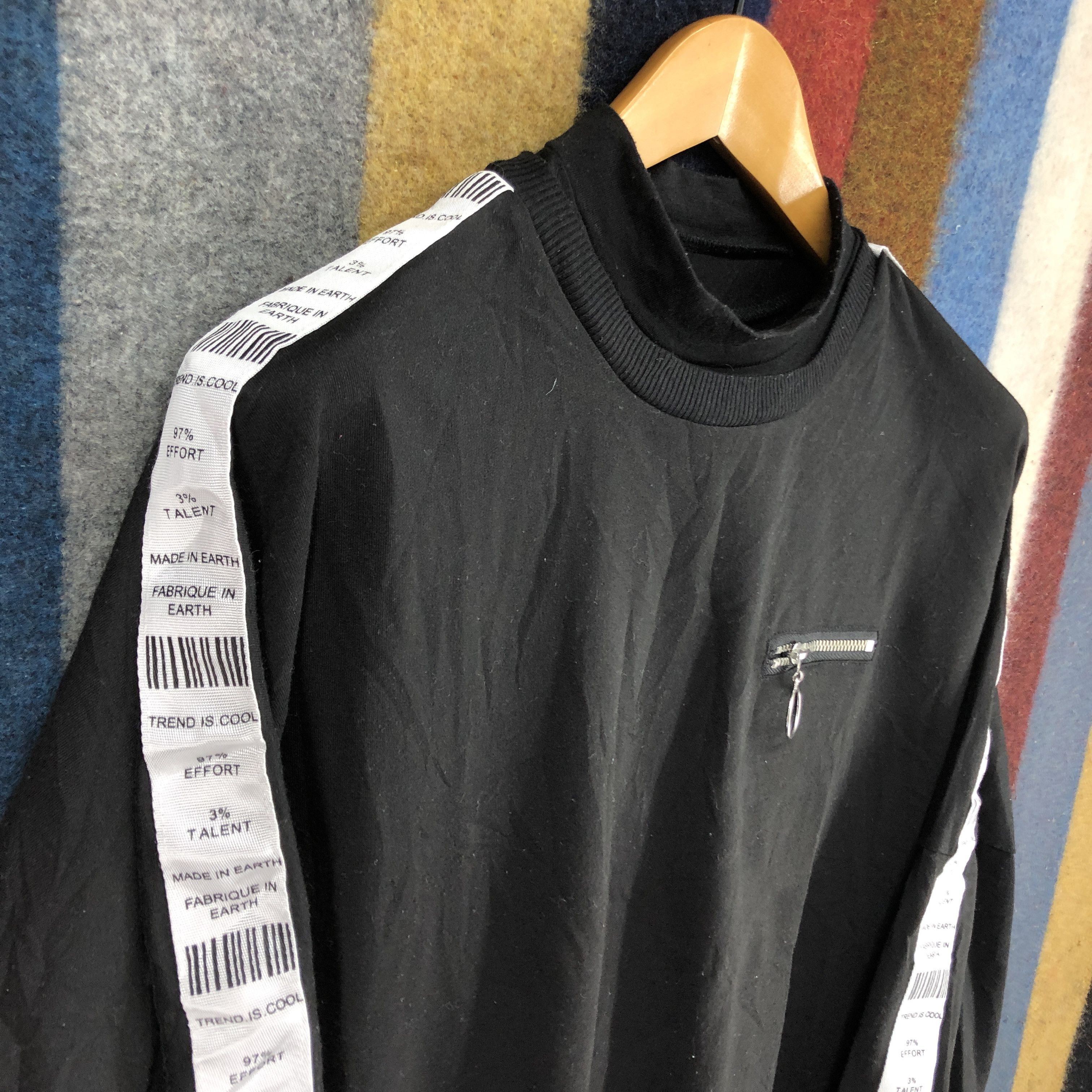 Japanese Brand VIRGIRL Side Tape Made In Earth Sweatshirt #0329/M Size US L / EU 52-54 / 3 - 5 Thumbnail