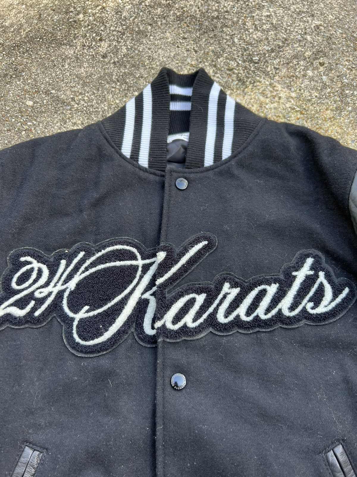 Japanese Brand 24 Karats Spell Out Embroidered Logo Jacket Size US M / EU 48-50 / 2 - 5 Thumbnail