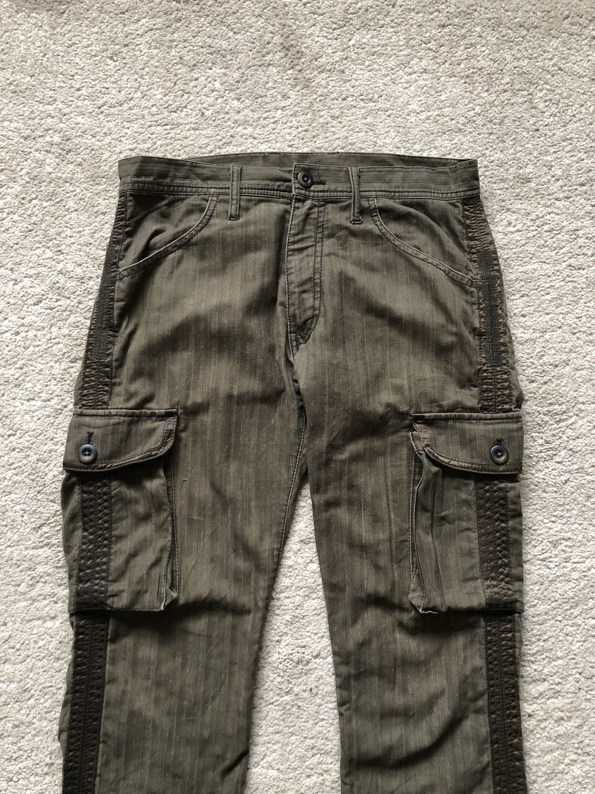 Japanese Brand 1990s Difference Rupert Ankle Zipper Flare Cargo Pant Size US 30 / EU 46 - 4 Thumbnail