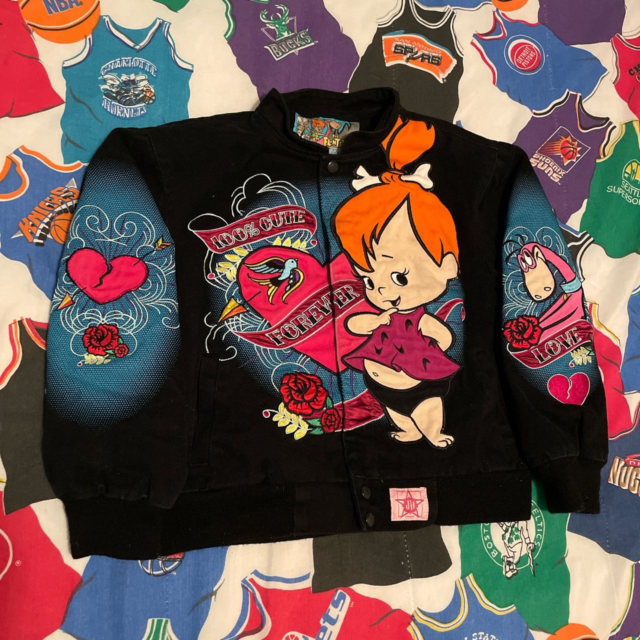 Cartoon Network × JH Design × Vintage Vintage The Flintstones Jacket ...