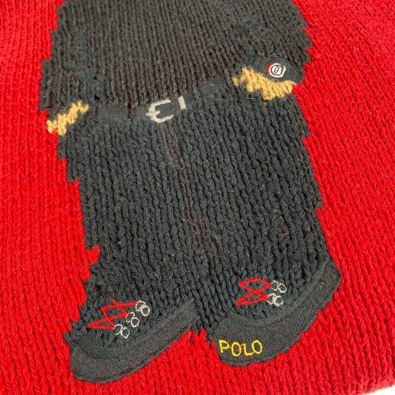 Polo Ralph Lauren × Ralph Lauren × Vintage Vintage 90s Polo Ralph Lauren Polo Bear Knit Sweater Size US L / EU 52-54 / 3 - 4 Thumbnail