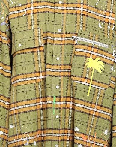 ooy1o0223 Checked shirts in Sage Green