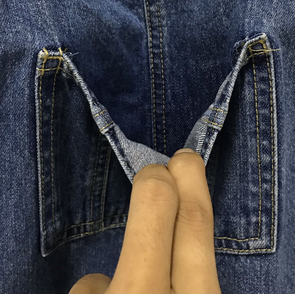 Japanese Brand COLZA Denim Overalls – Size L – 100% Cotton – Japanese Brand Size US 32 / EU 48 - 6 Thumbnail