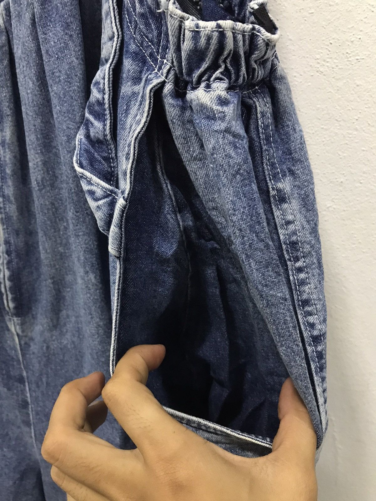 Japanese Brand Vintage Y2K Marron Le Maman “Rabbit Club” Denim Overalls Size US 44 / EU 60 - 8 Thumbnail