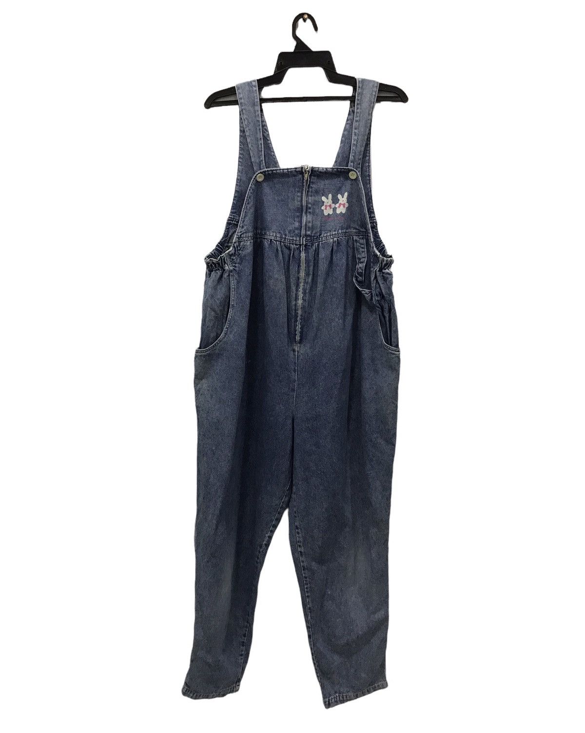 Japanese Brand Vintage Y2K Marron Le Maman “Rabbit Club” Denim Overalls Size US 44 / EU 60 - 1 Thumbnail