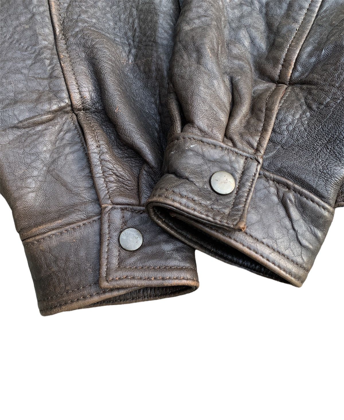 Japanese Brand × Vintage Vintage Leather Jacket Size US L / EU 52-54 / 3 - 3 Thumbnail