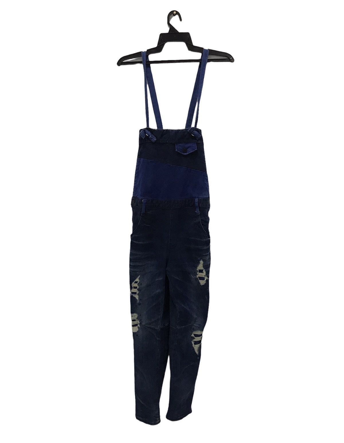 Japanese Brand AQUA Distressed Denim Overalls - Size M Size US 30 / EU 46 - 1 Thumbnail