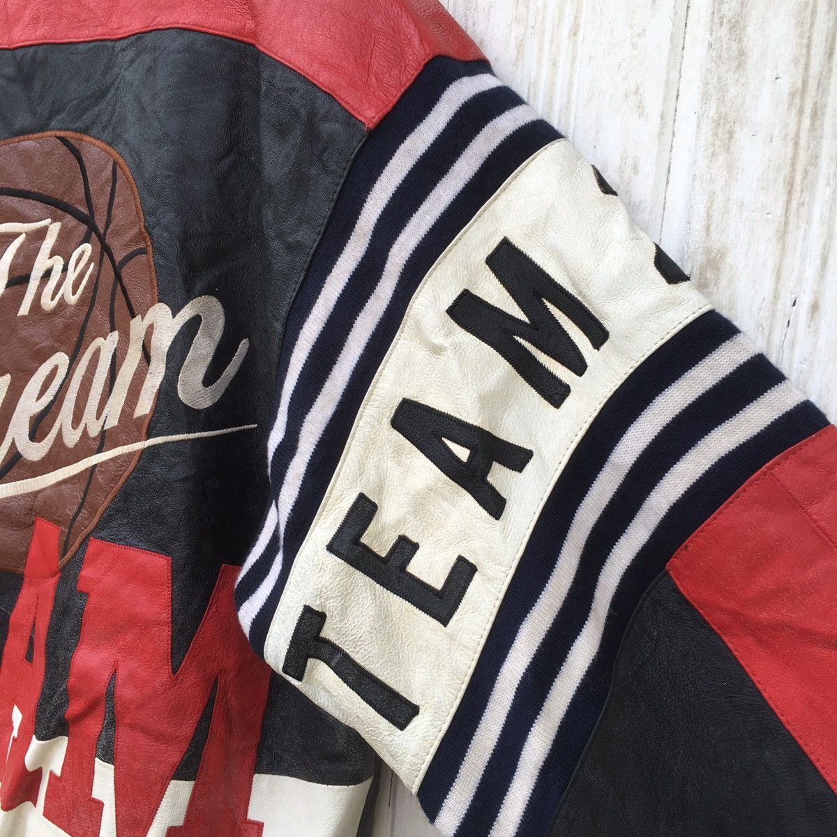 Vintage Vintage 2001 The DreamTeam Baseball Champion Leather Jacket Size US L / EU 52-54 / 3 - 7 Thumbnail